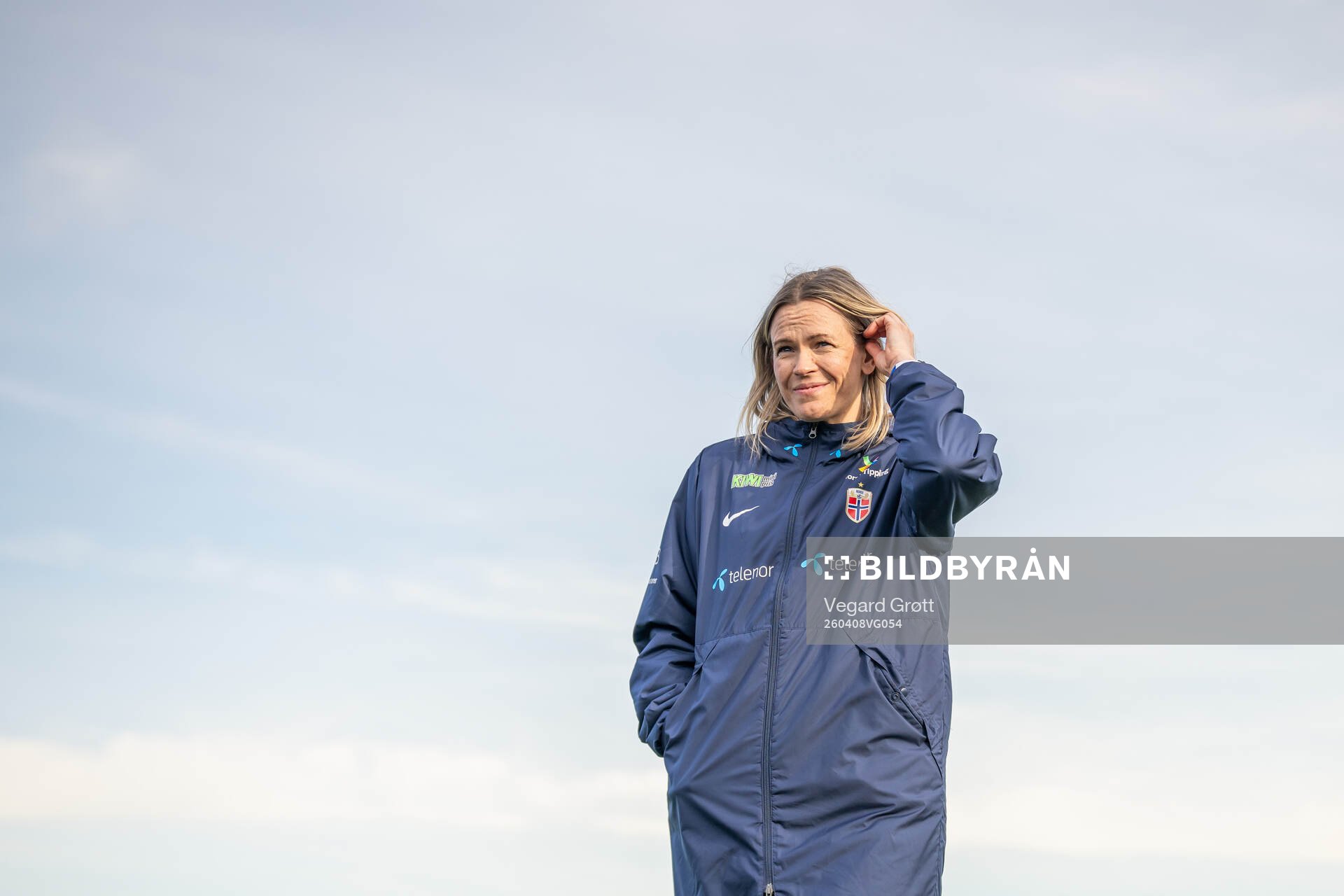 Carina Olset Hovda, press officer of the Norwegian women's