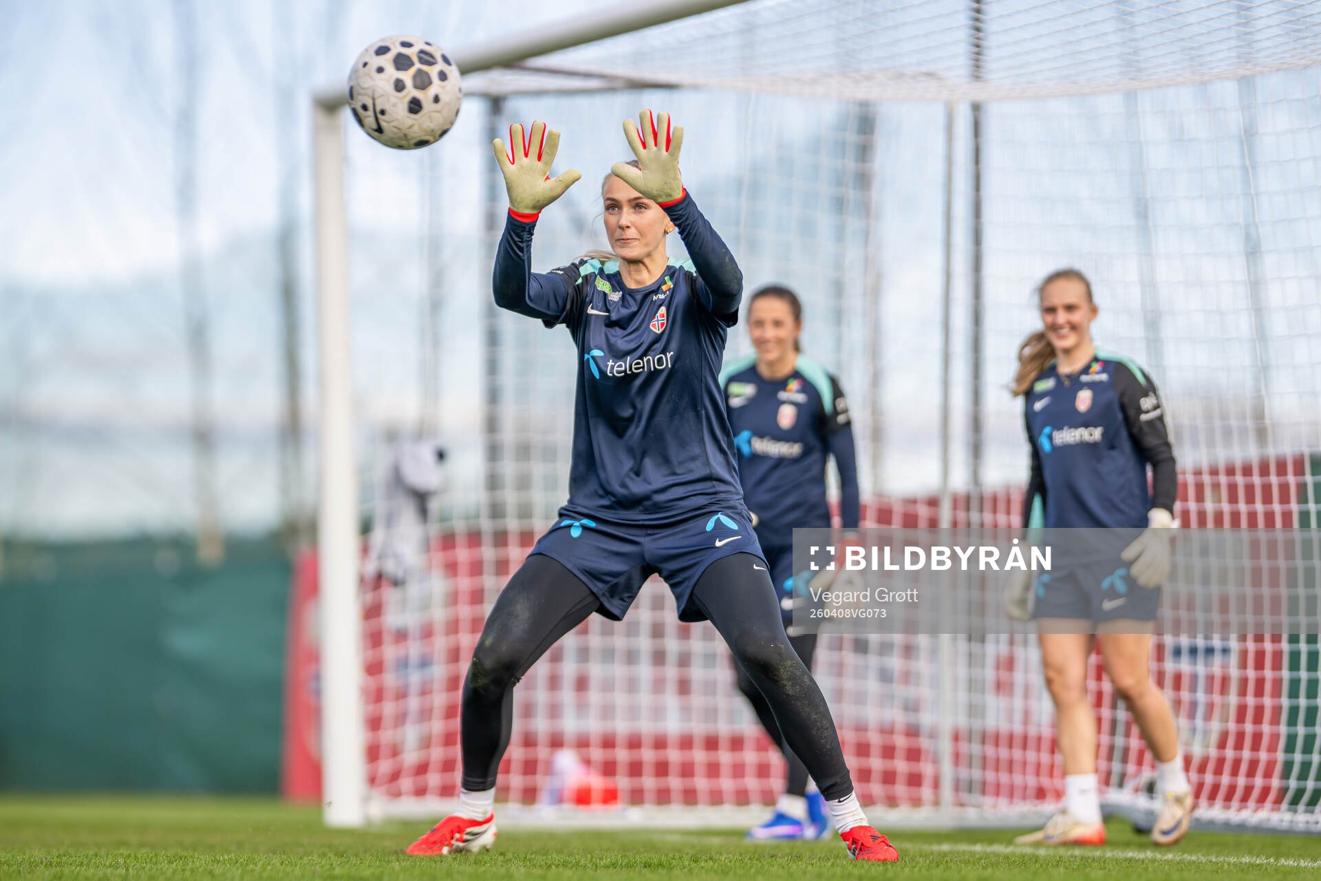 Goalkeeper Selma Panengstuen of the Norwegian women's