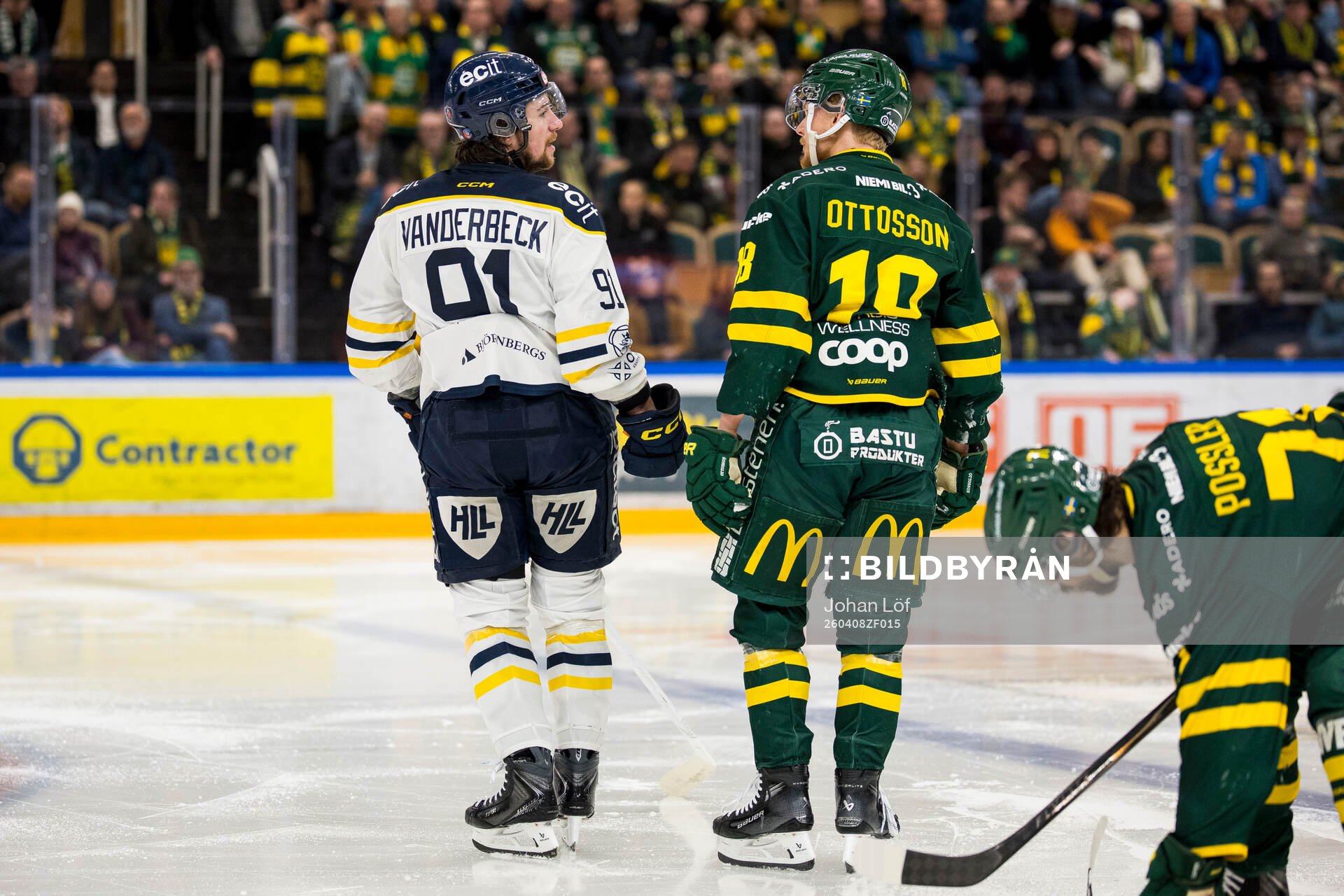 Södertäljes Andrew Vanderbeck och Björklövens Axel