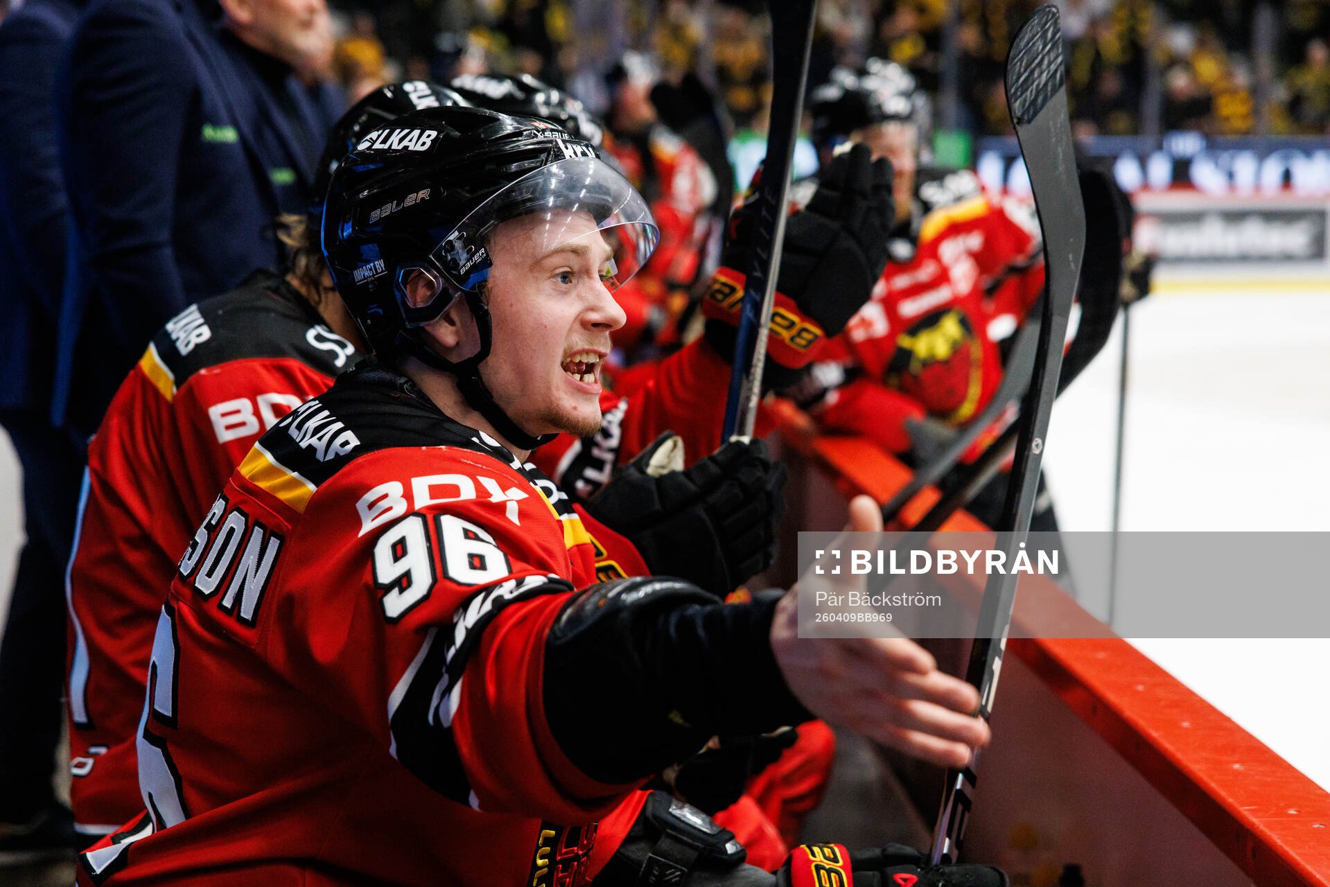 Luleås Pontus Andreasson reagerar