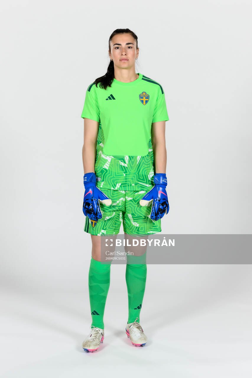 Goalkeeper Zecira Musovic of the Swedish women's national
