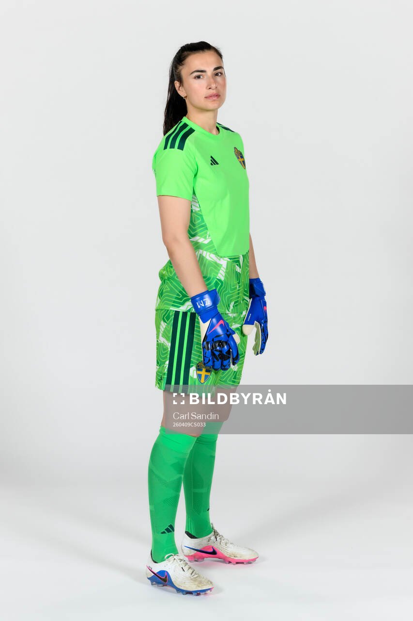 Goalkeeper Zecira Musovic of the Swedish women's national