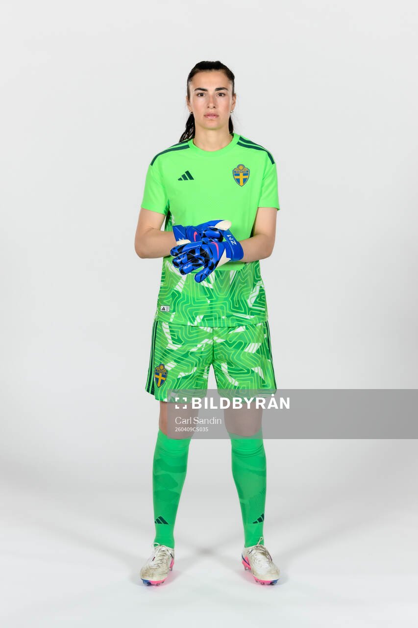 Goalkeeper Zecira Musovic of the Swedish women's national