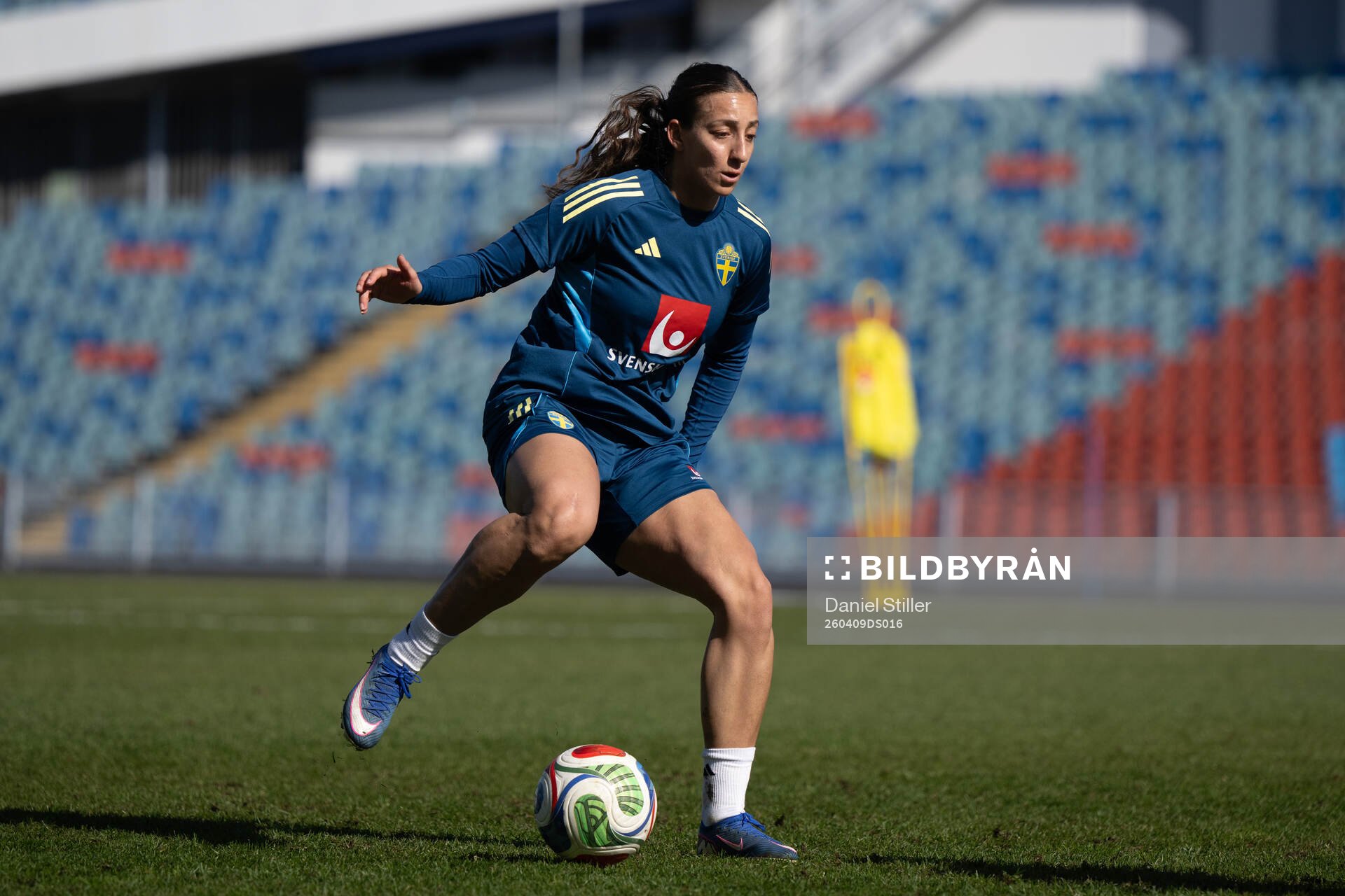 Rosa Kafaji at a training session with the women's national