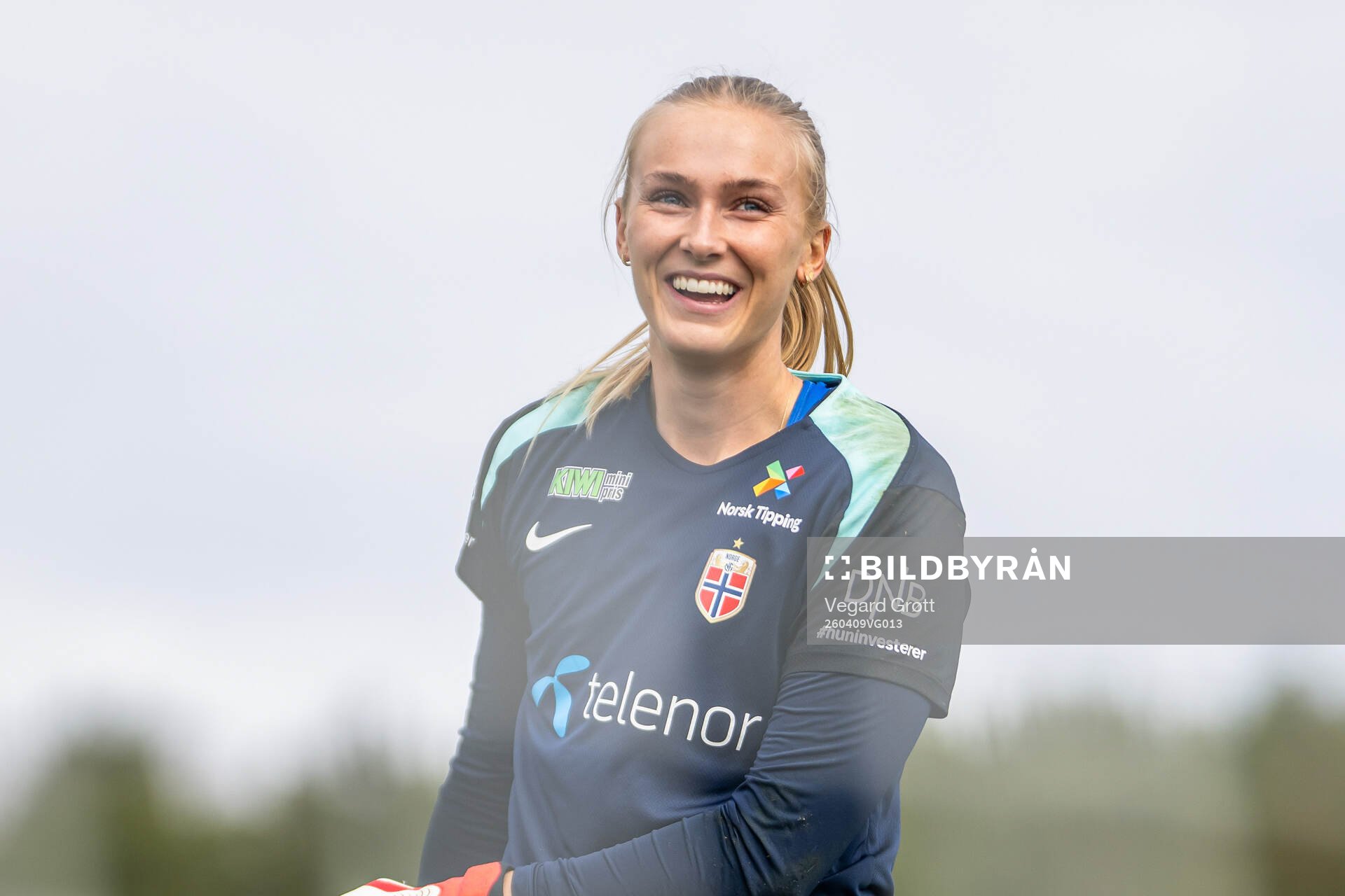 Goalkeeper Selma Panengstuen of the Norwegian women's