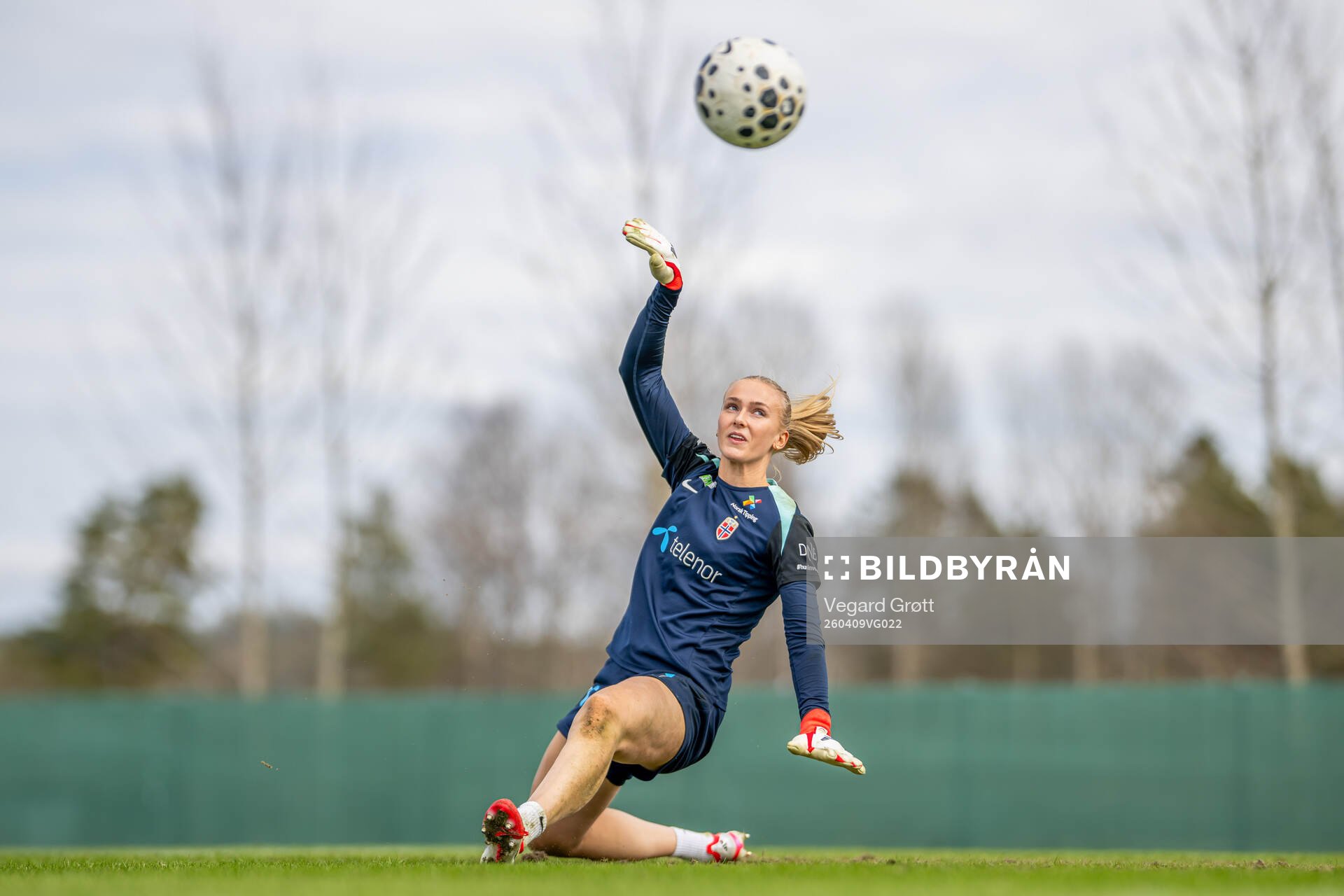 Goalkeeper Selma Panengstuen of the Norwegian women's
