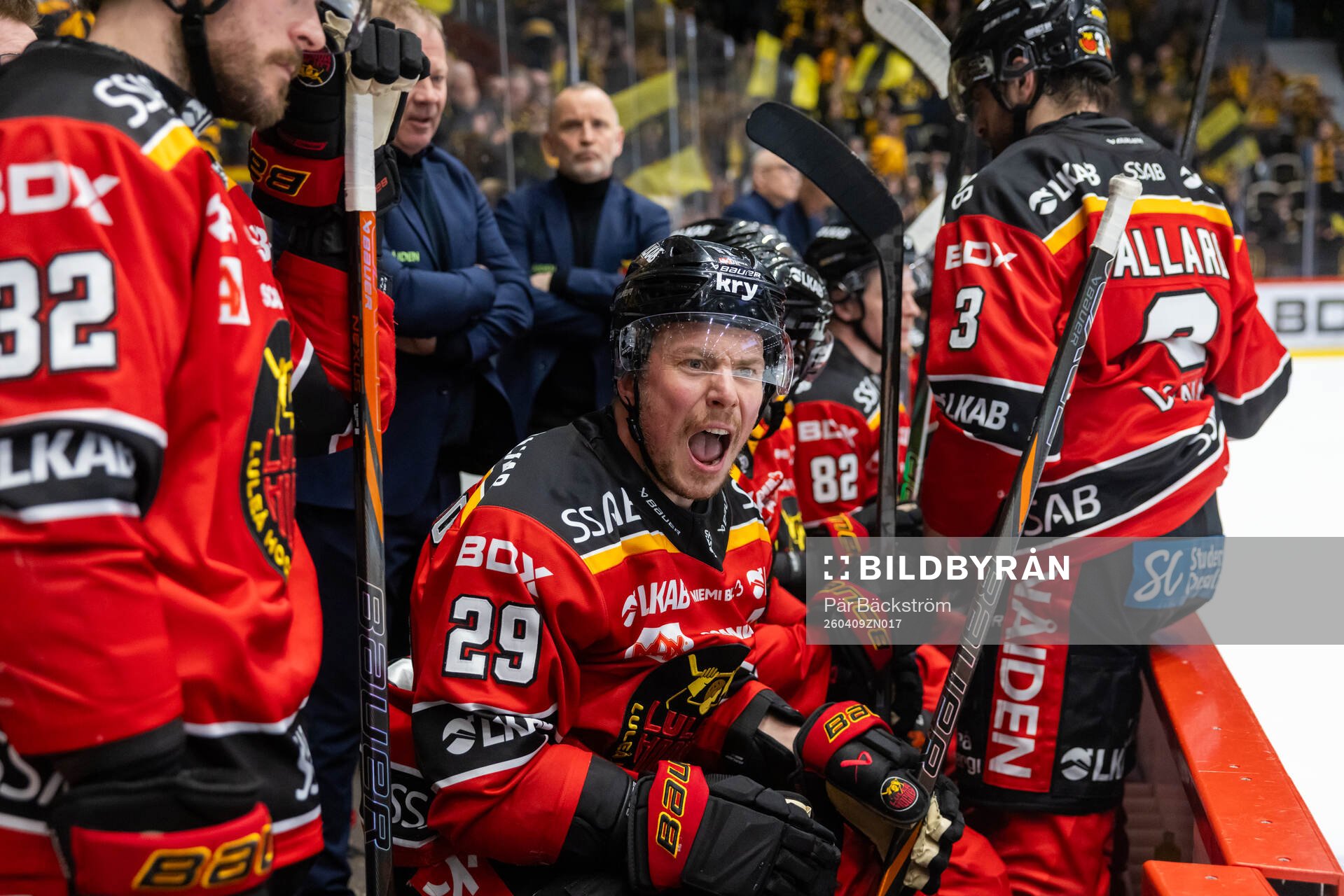 Luleås Erik Gustafsson reagerar