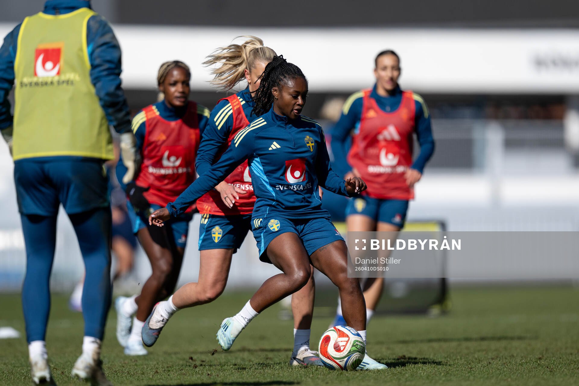 Monica Jusu Bah at a training session with the women's