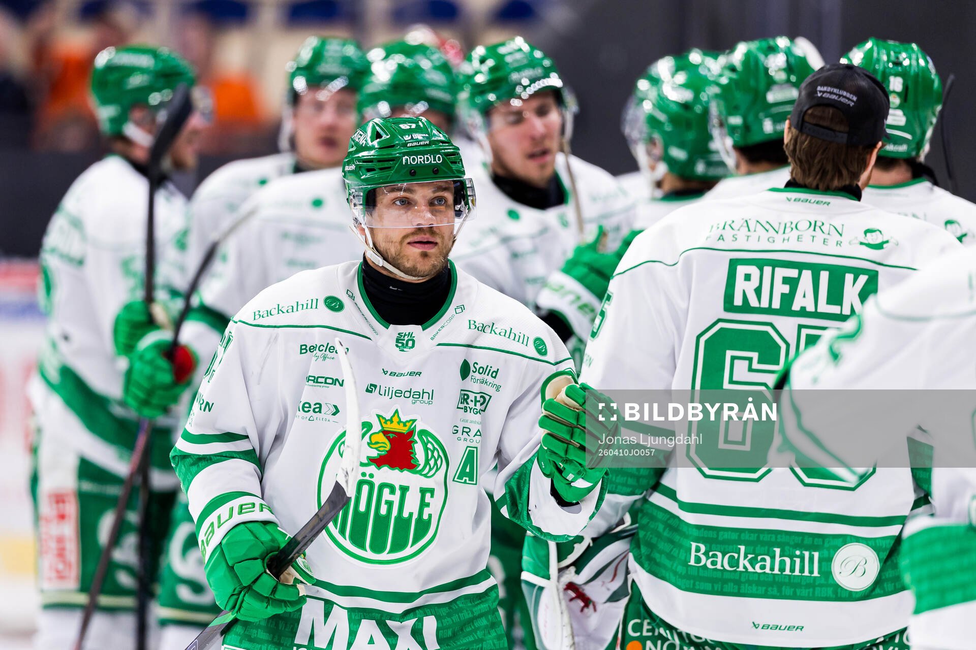 Rögles Leon Bristedt jublar