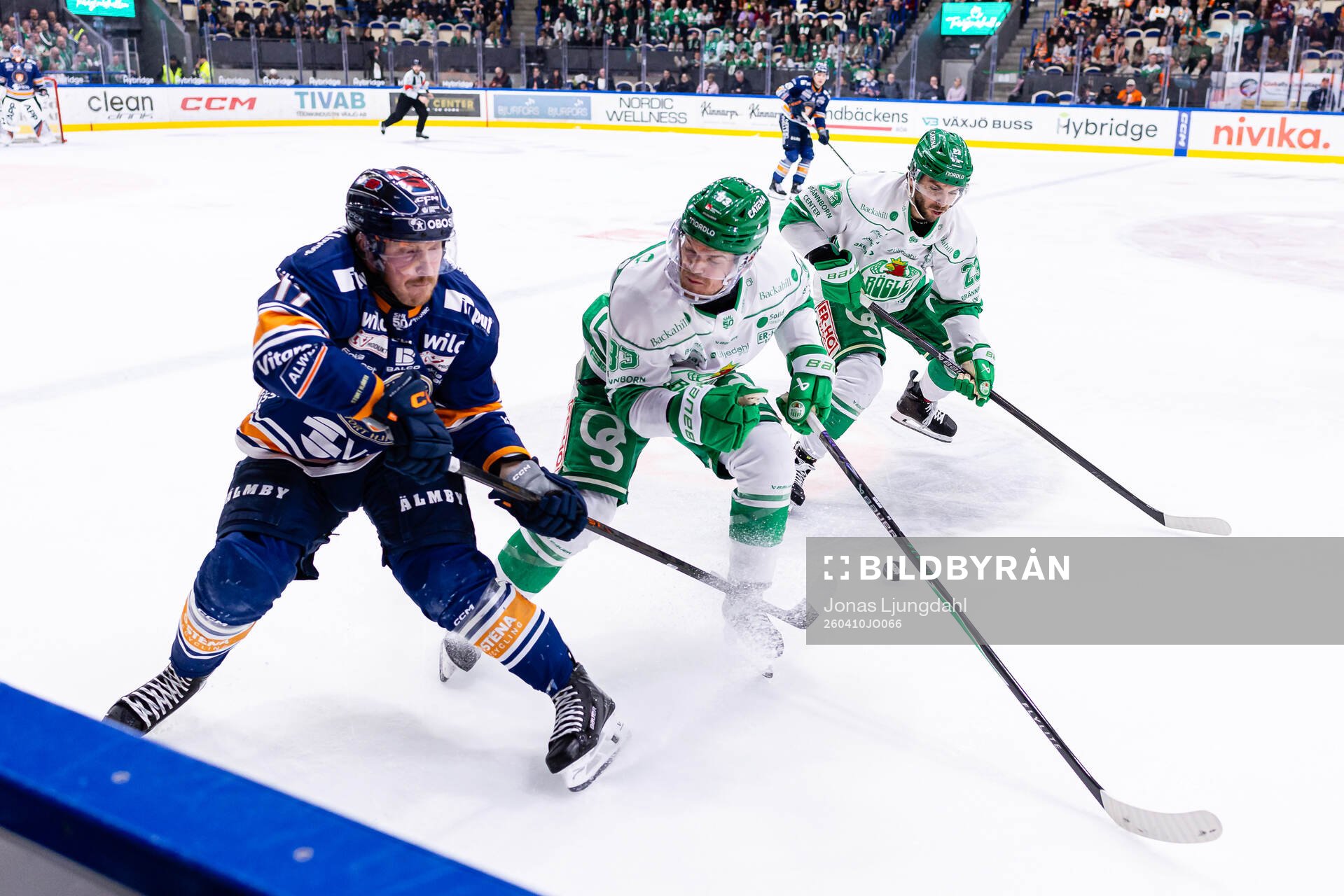 Växjös Erik Andersson, Rögles Karson Kuhlman och Josh
