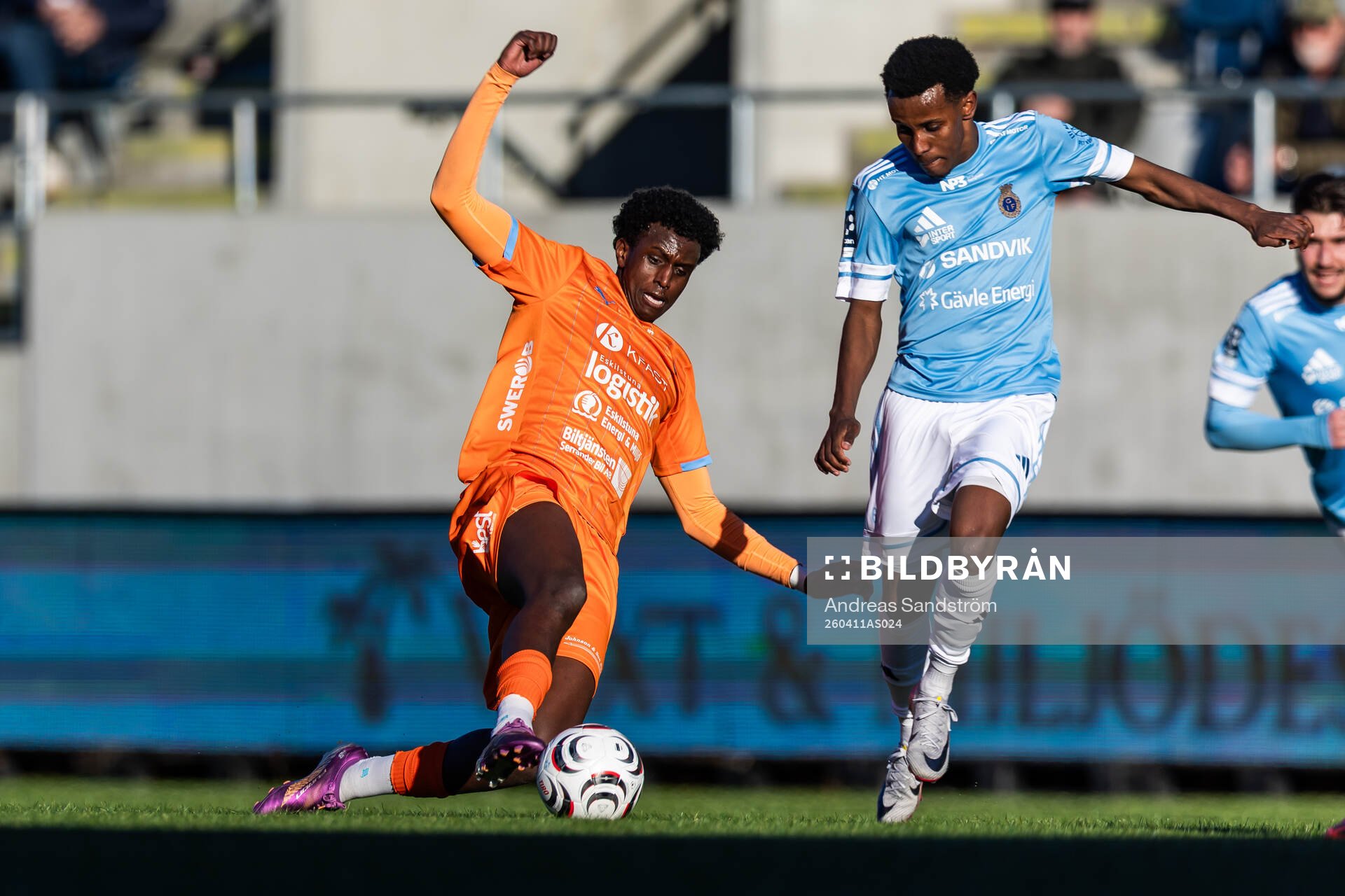 AFC Eskilstunas Ibrahim Ahmed och Gefles Isak Edman