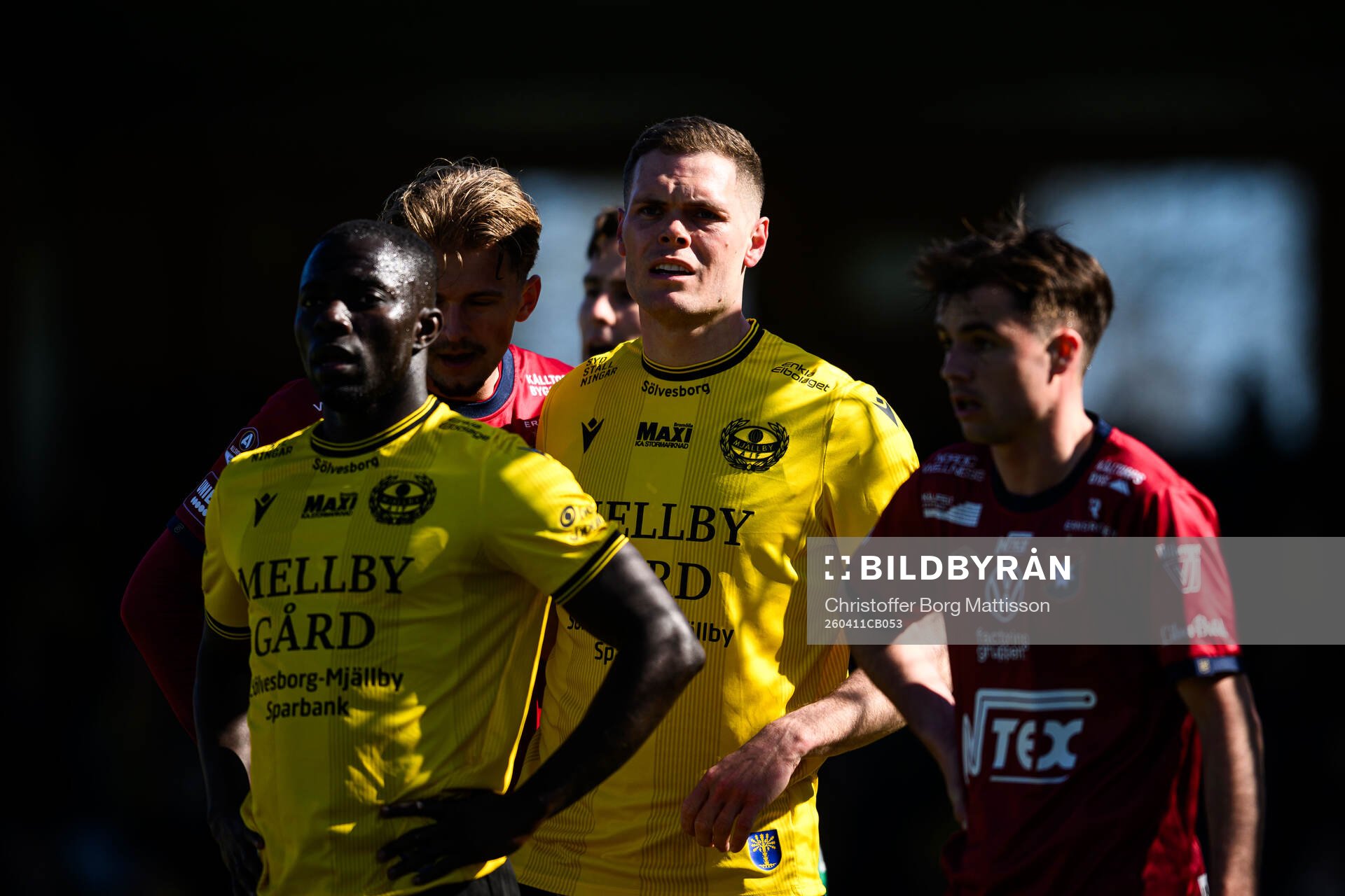 Mjällbys Abdoulie Manneh och Jacob Bergström