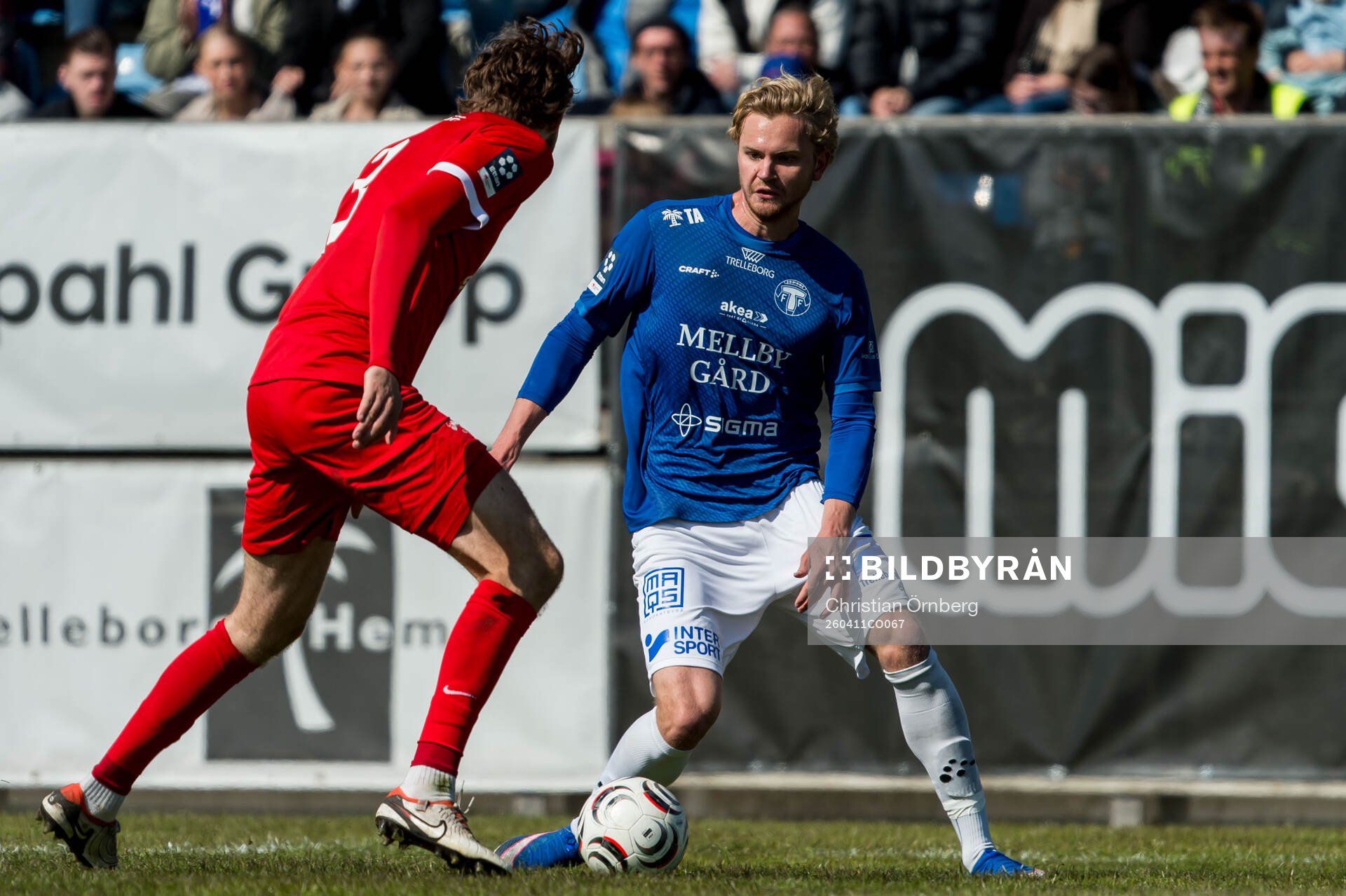 Ariana FCs Albin Sjöstrand Bjurnemark och Trelleborgs