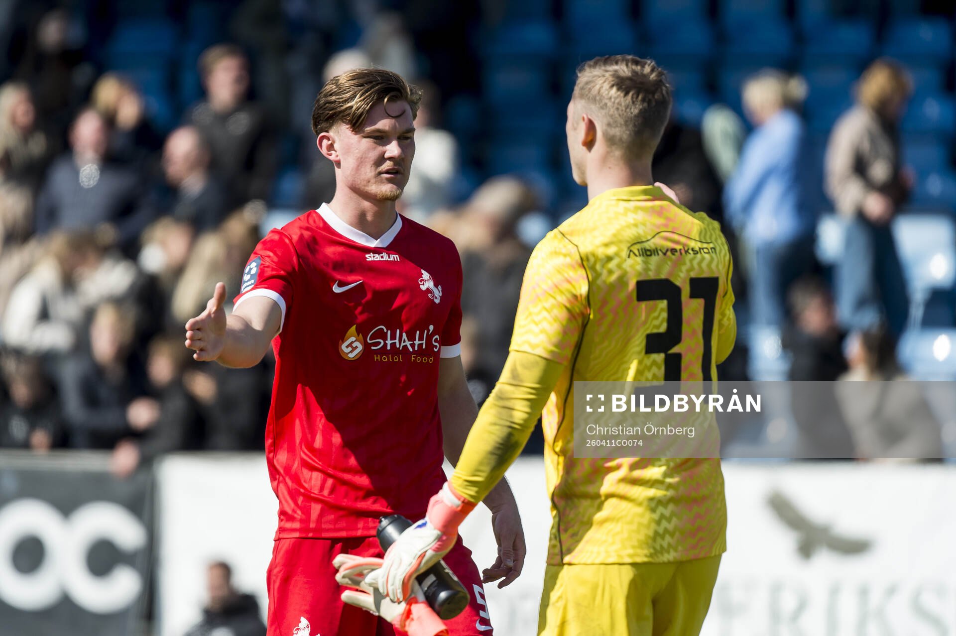 under fotbollsmatchen i Ettan södra mellan Trelleborg och