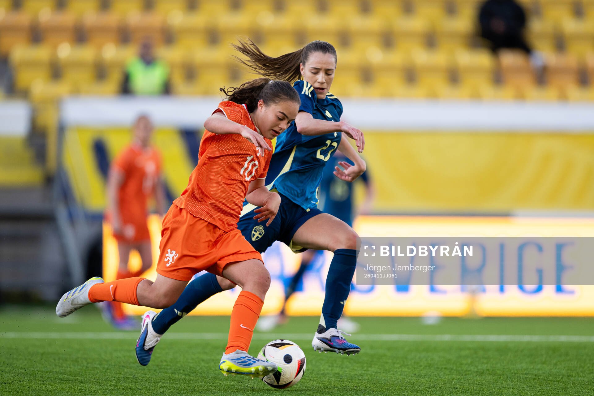Elisa Van Dijk of Netherlands and Augusta Priks of Sweden