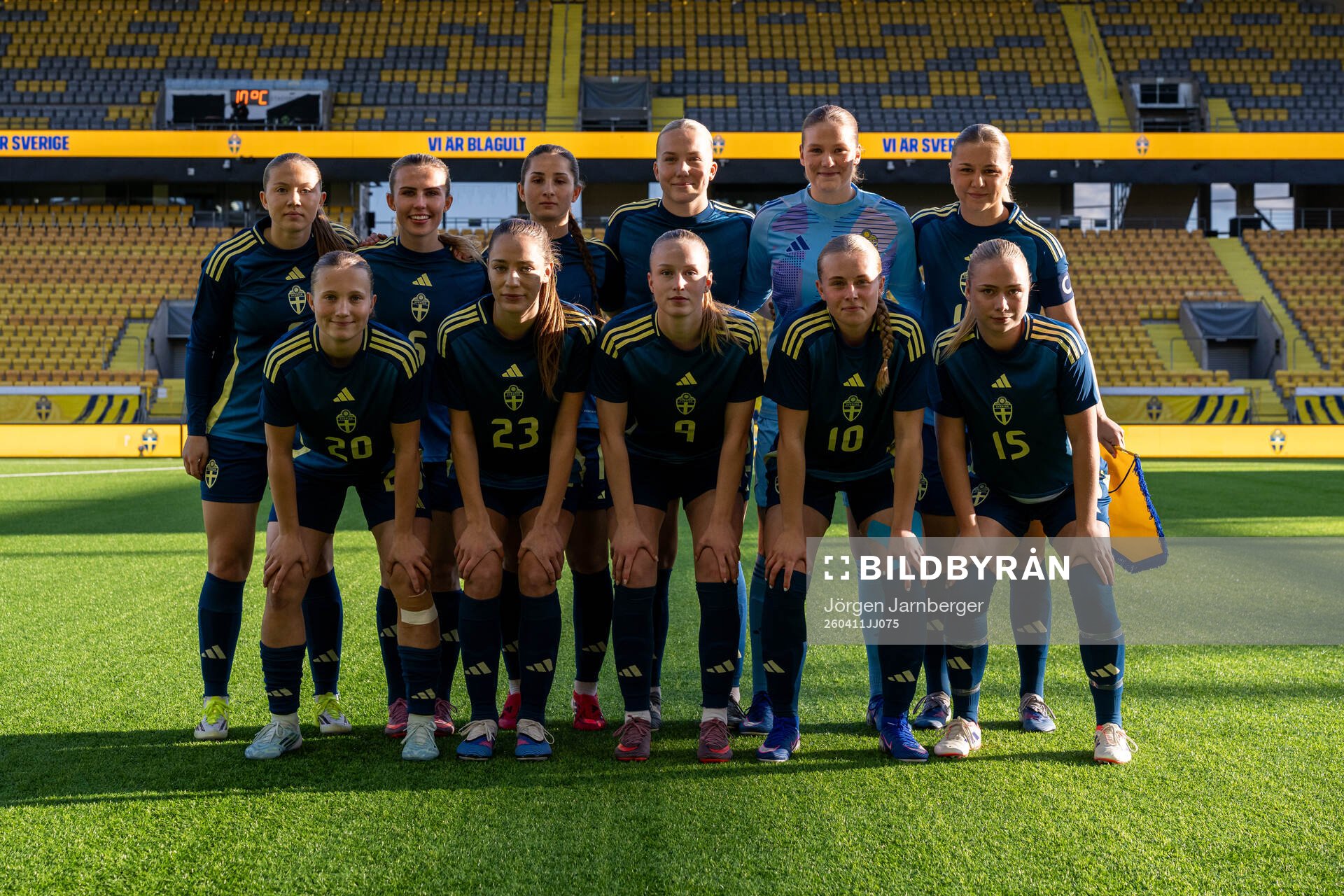 The starting eleven of Sweden