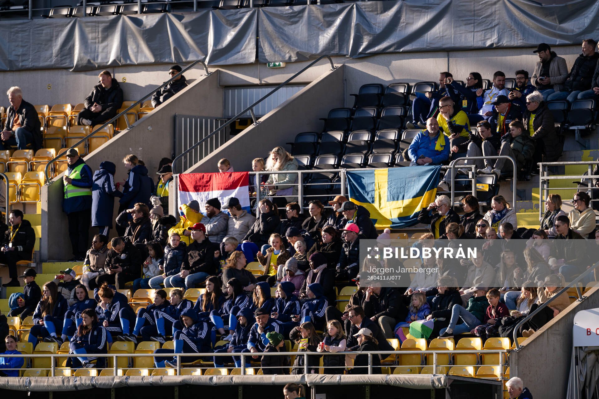 Spectators in the stands