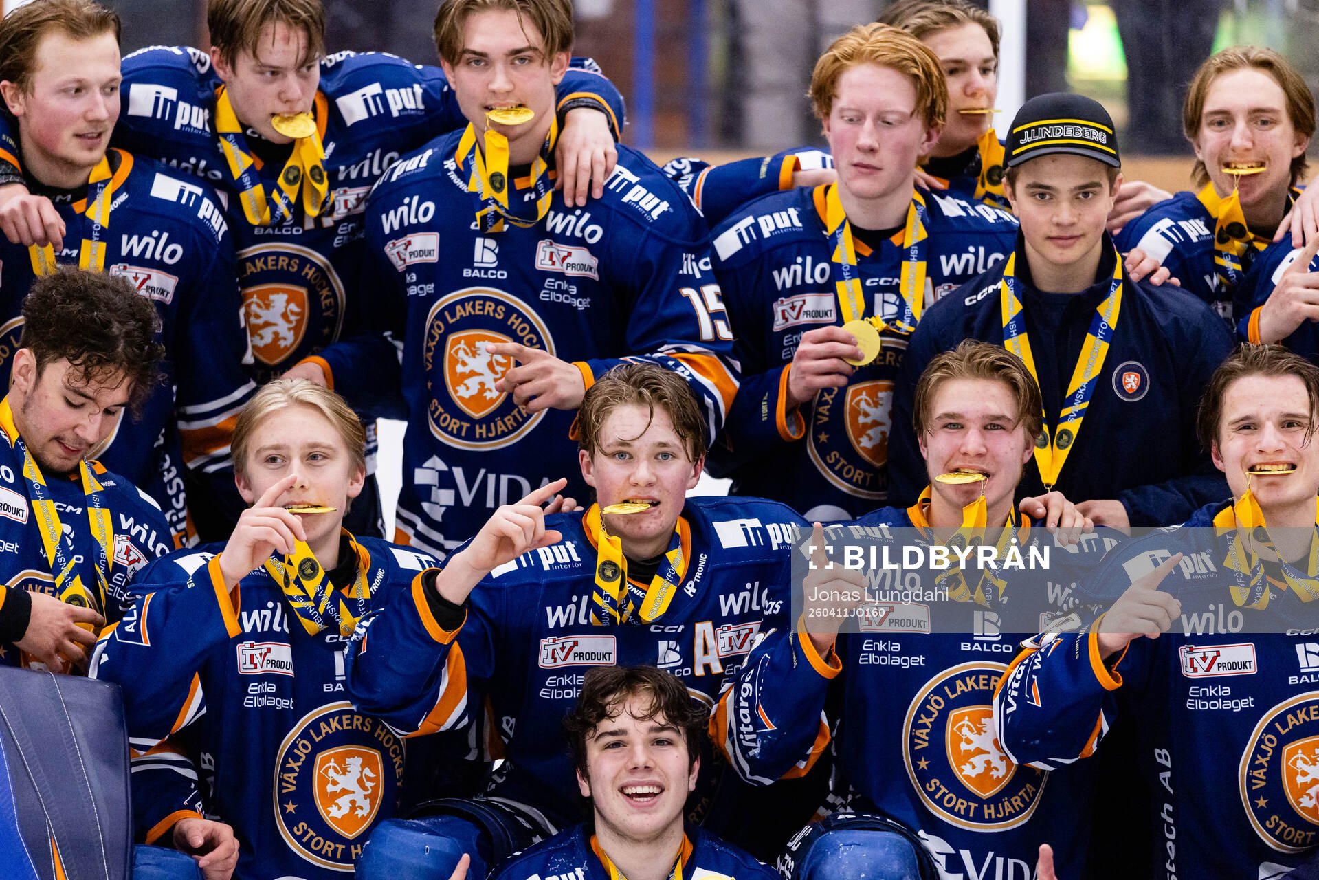 Växjös spelare jublar