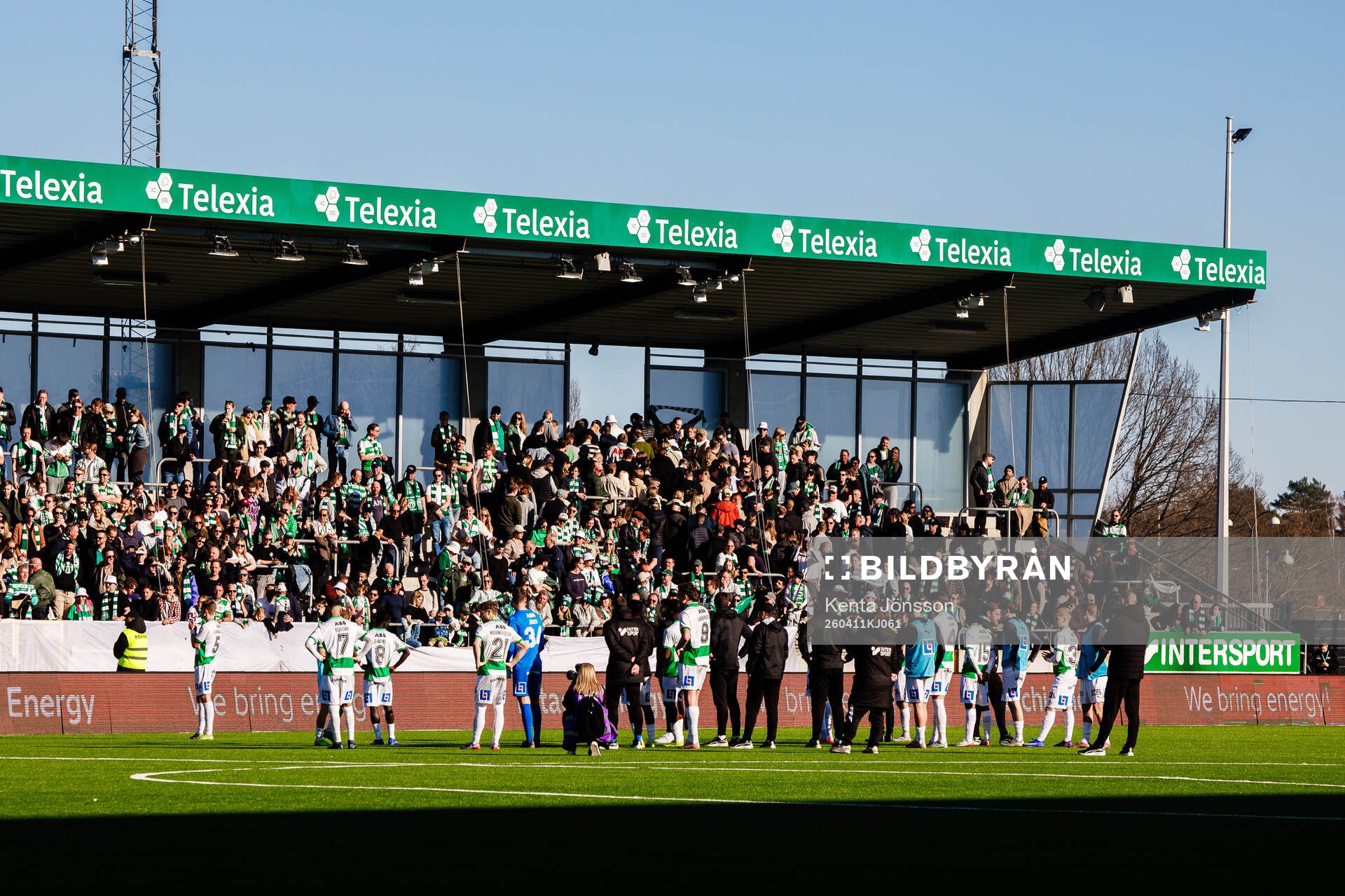 Västerås spelare och supportrar