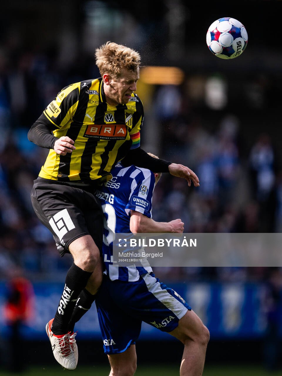 Häckens Filip Helander och IFK Göteborgs Adam Bergmark