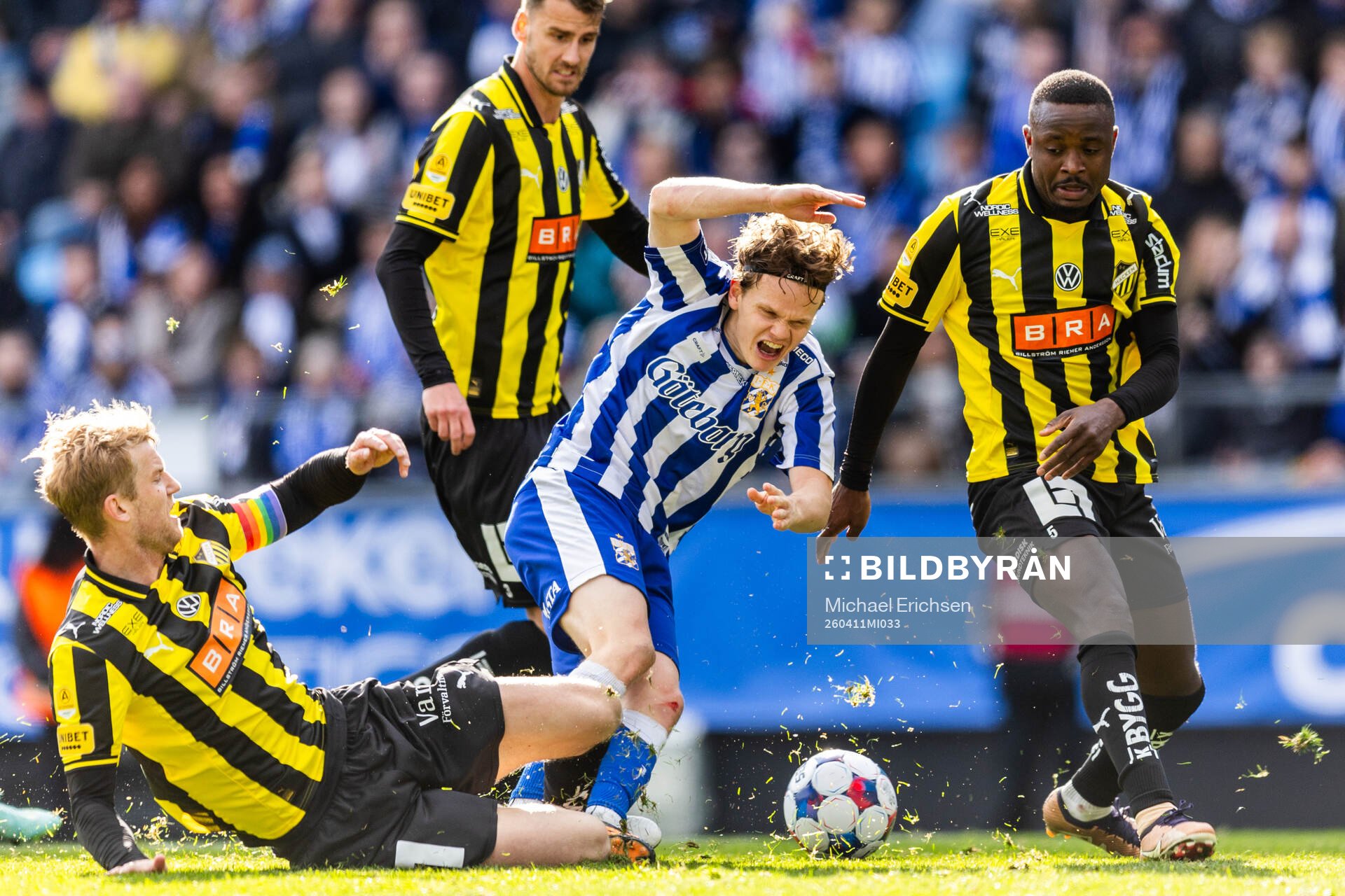 Häckens Filip Helander, Johan Hammar och Brice Wembangomo