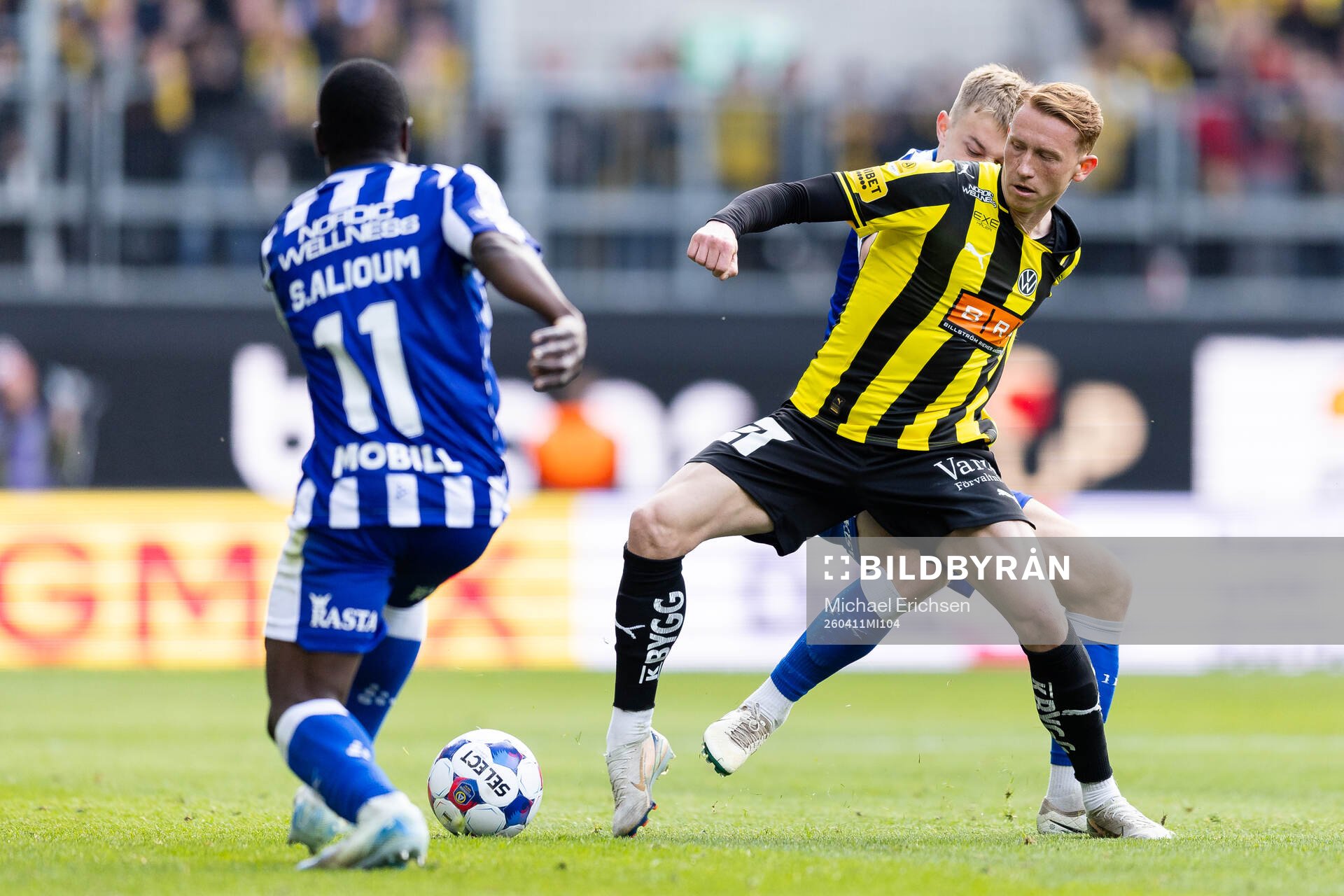 Häckens Julius Lindberg och IFK Göteborgs David Kruse