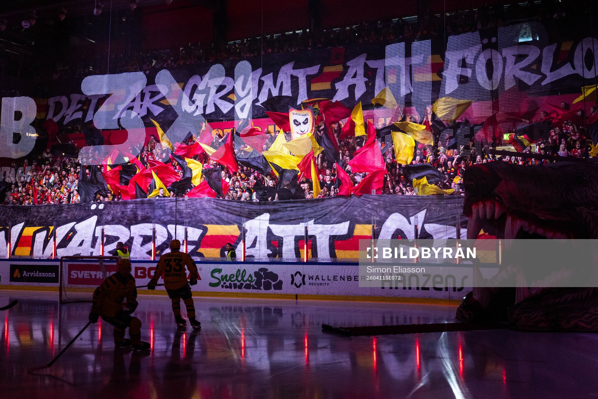 Luleås supportrar med tifo