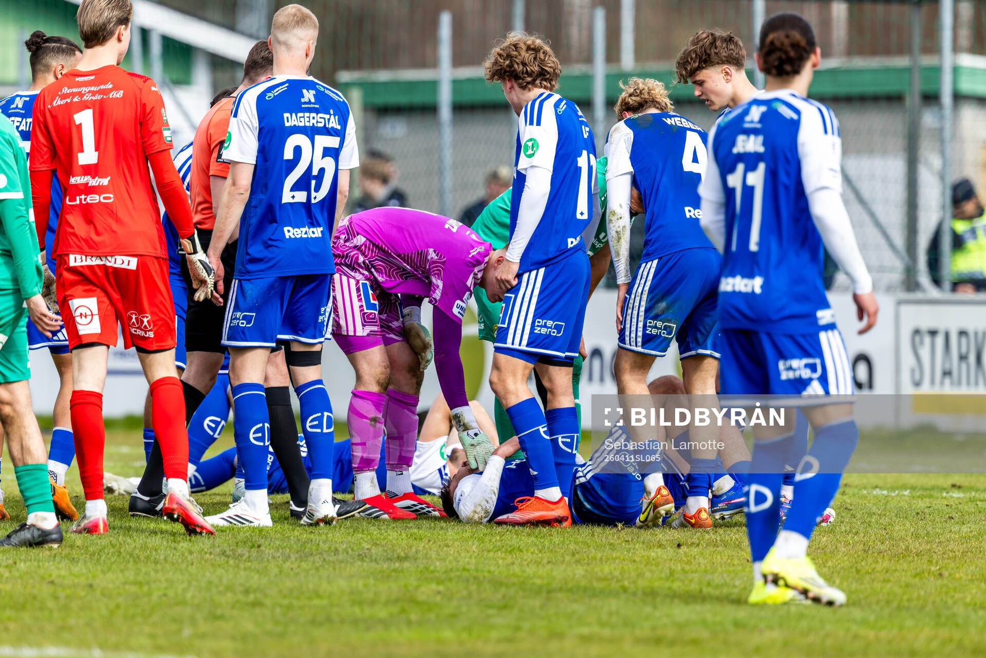 Flera av IFK Norrköpings spelare ligger skadade