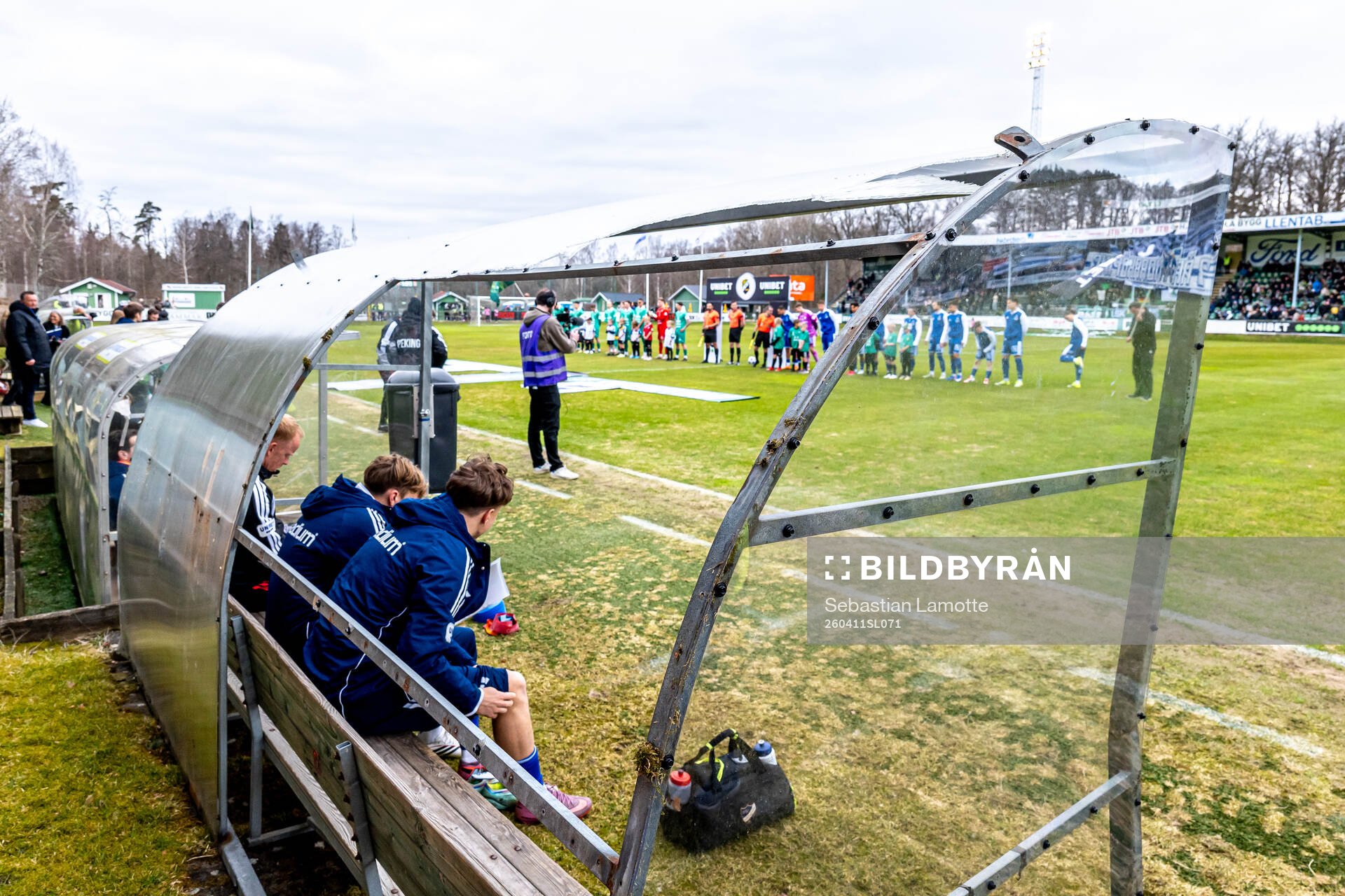 IFK Norrköpings spelare pod avbytarbänken