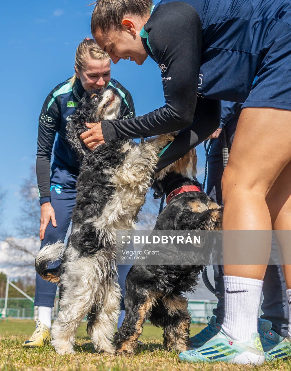 Ada Hegerberg and Vilde Bøe Risa of the Norwegian women's