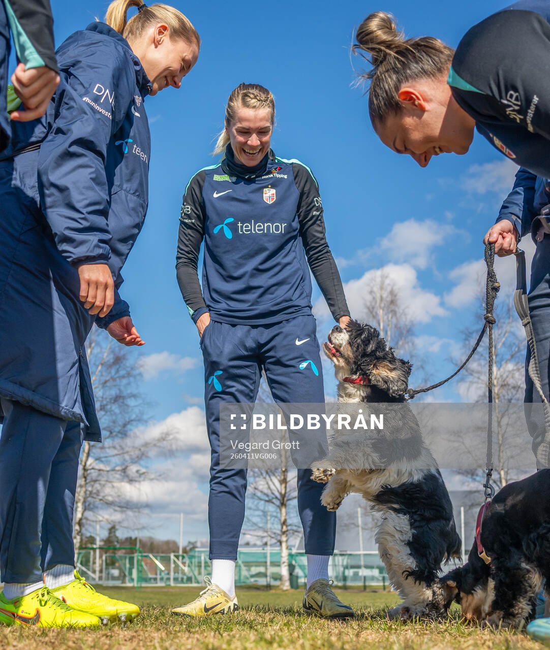Lisa Naalsund, Ada Hegerberg and Vilde Bøe Risa of the