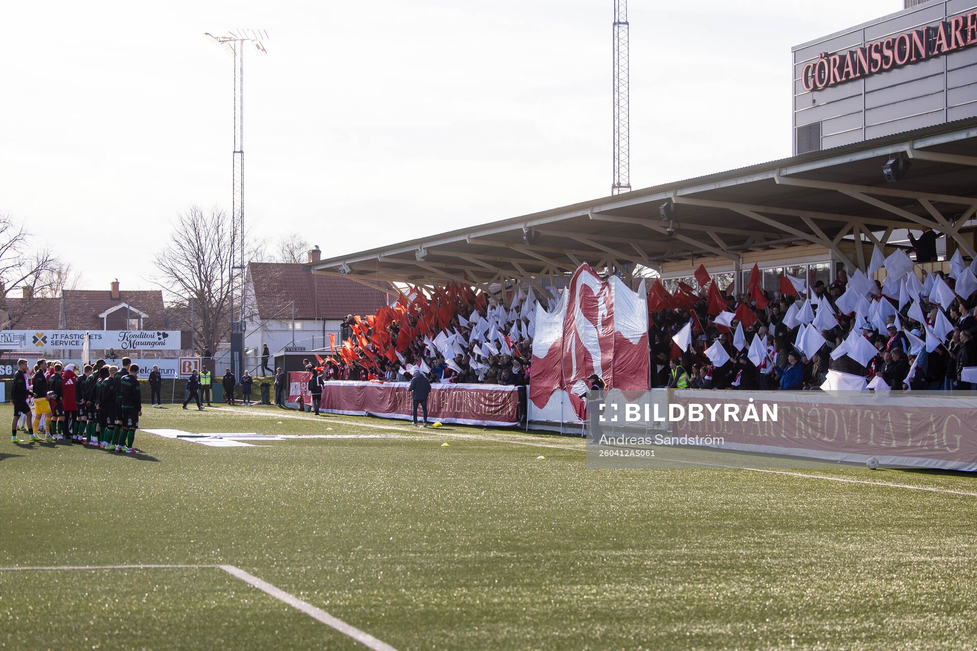 Sandvikens IFs supportar med tifo
