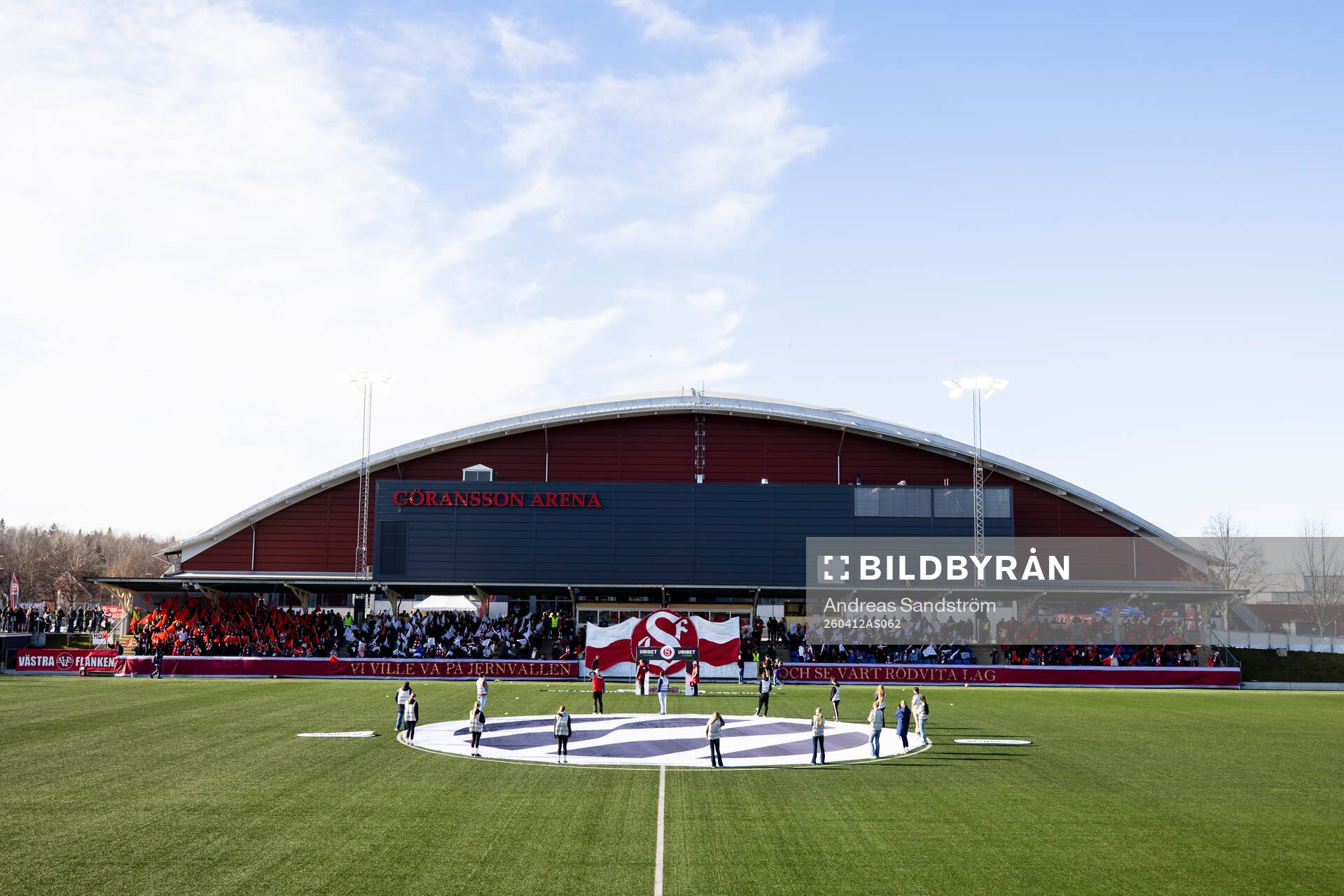 Sandvikens IFs supportar med tifo