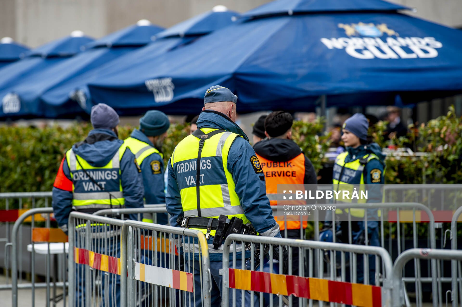 Ordningsvakter utanför Eleda stadion