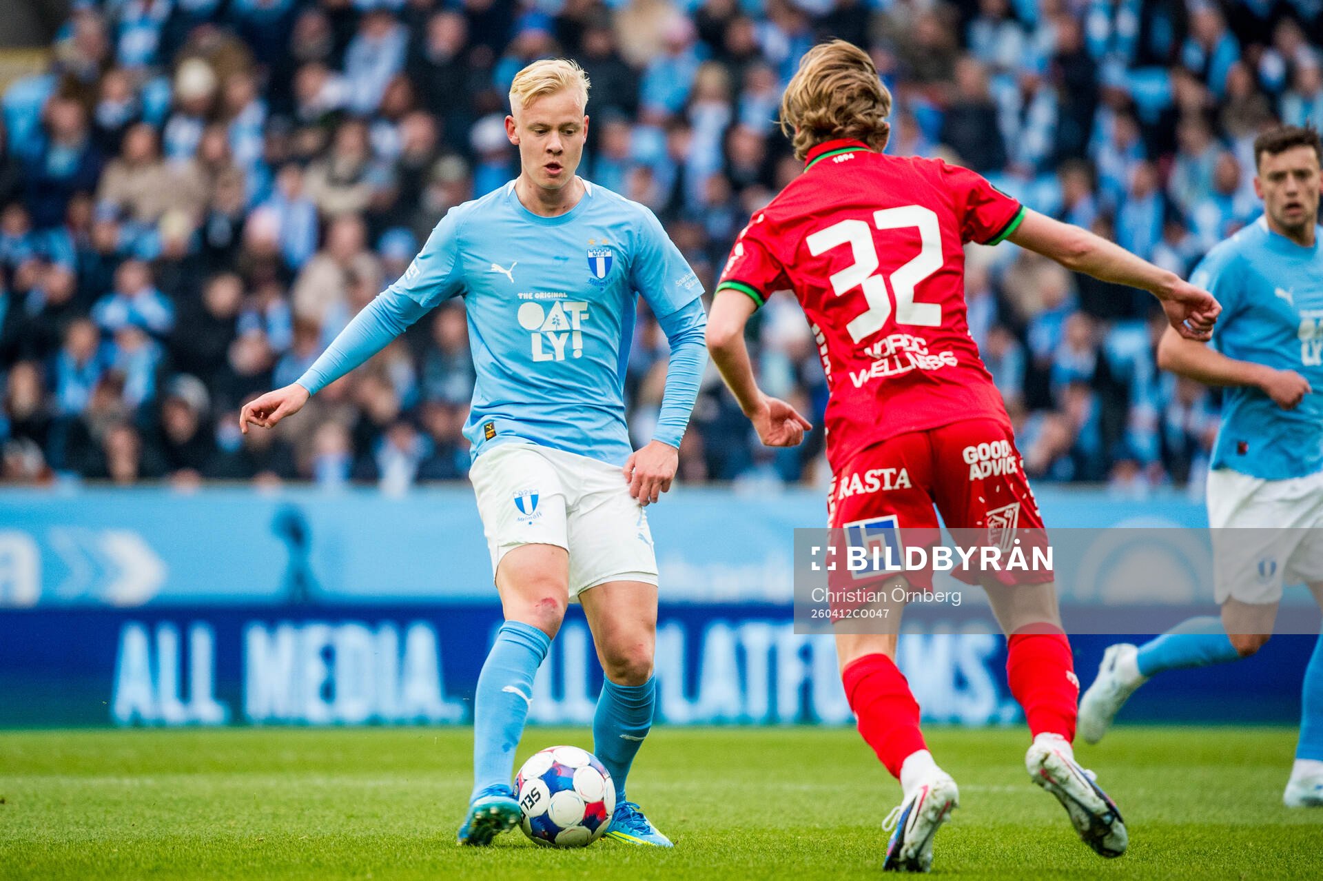 Malmö FFs Otto Rosengren och GAISs Oscar Pettersson