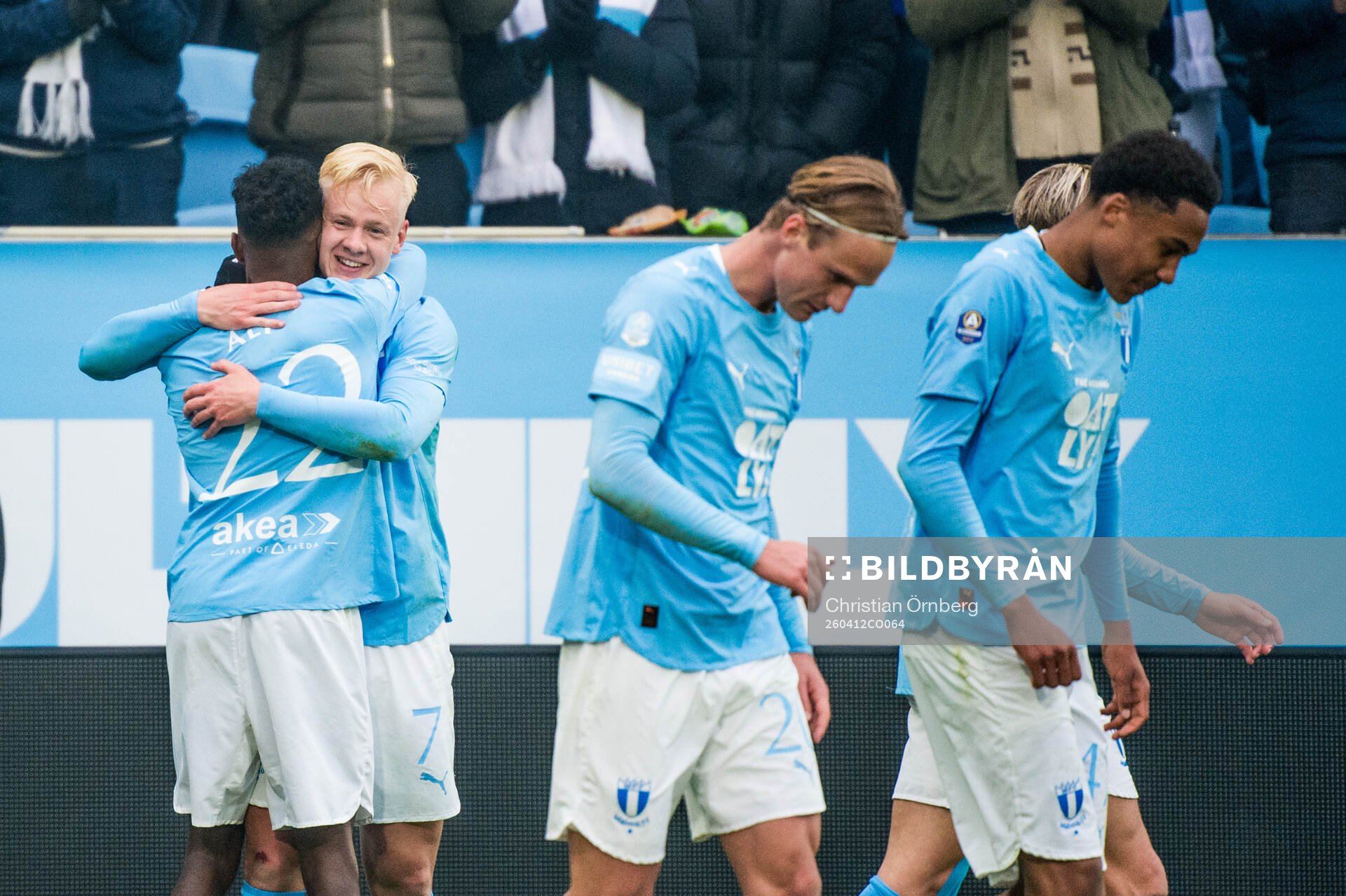 Malmö FFs Otto Rosengren och Taha Ali jublar