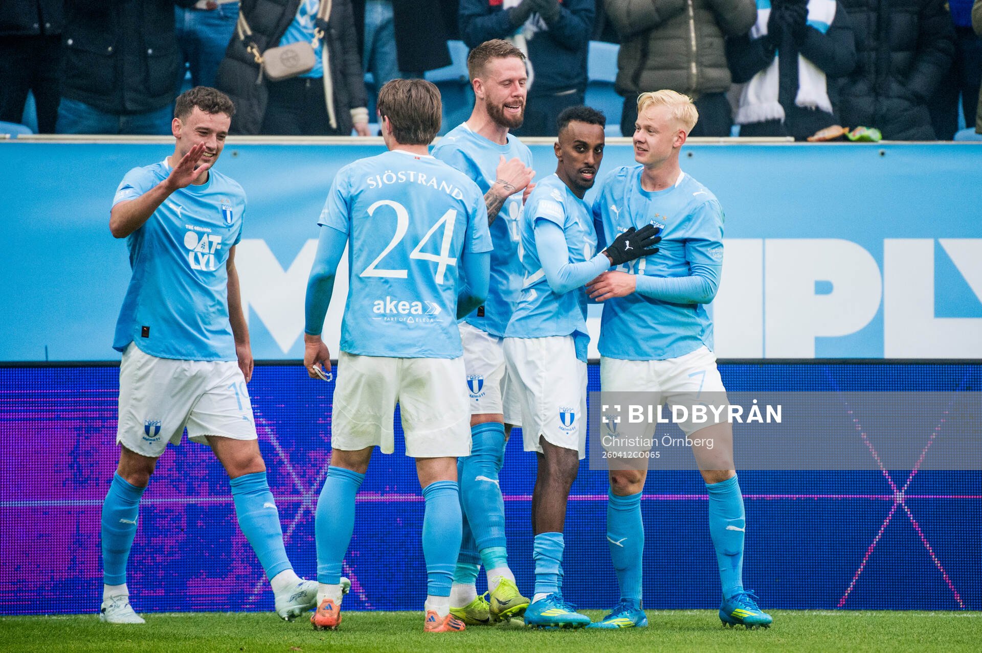 Malmö FFs Pontus Jansson,  Taha Ali och Otto Rosengren