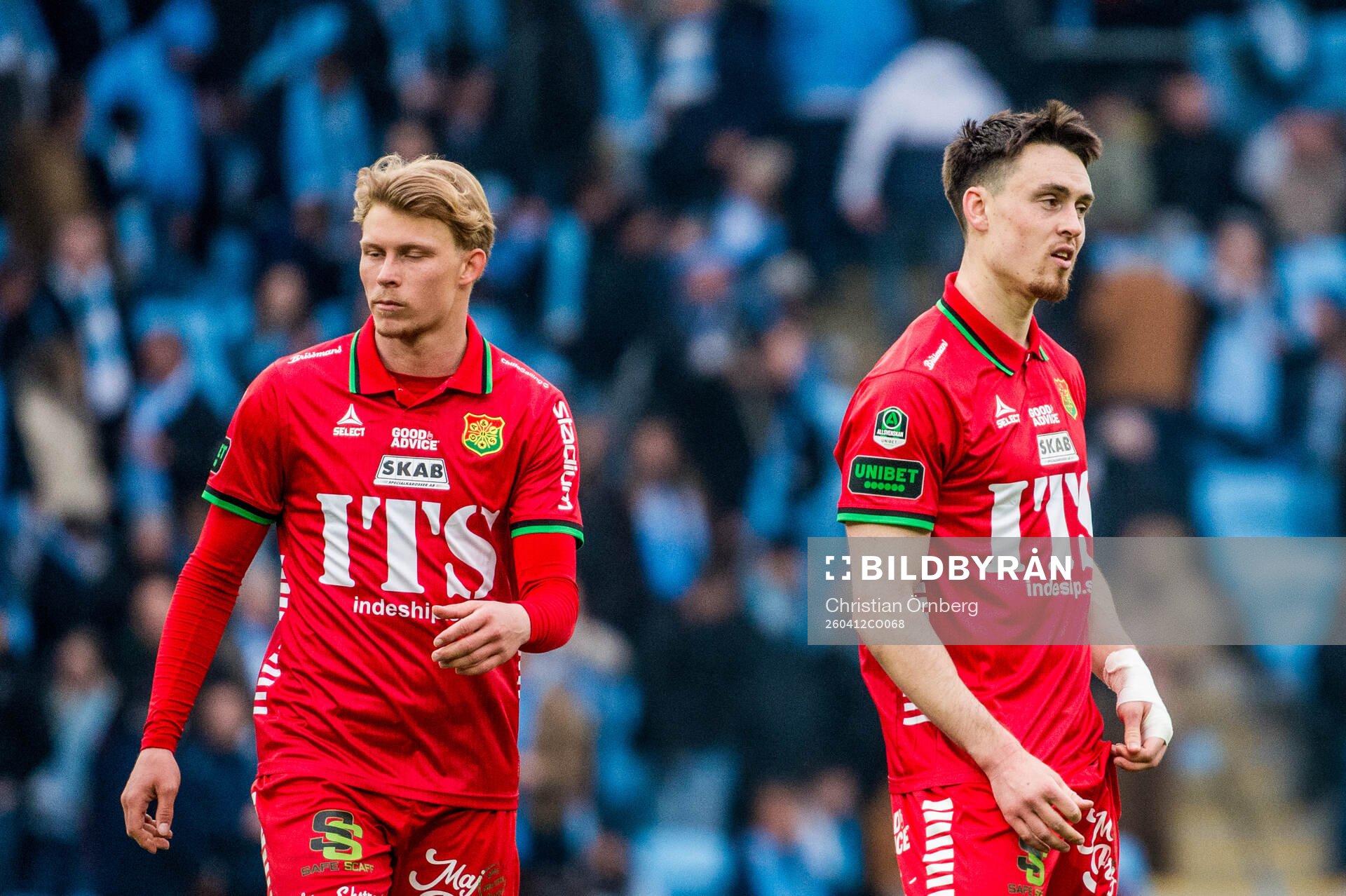 GAISs Rasmus Niklasson Petrovic och Samuel Salter deppar
