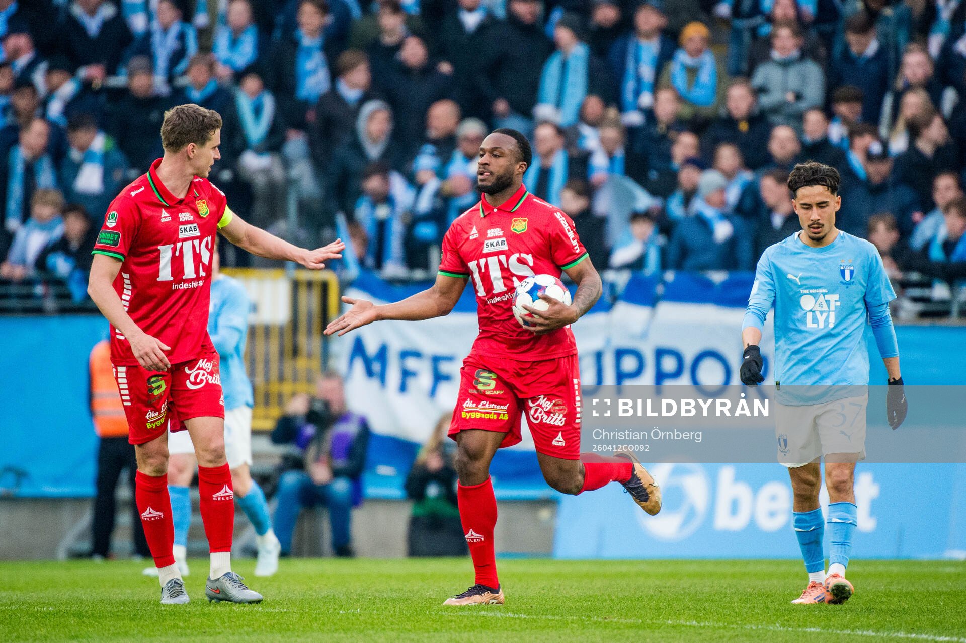 GAISs Oskar Ågren, Shalom Ekong jublar