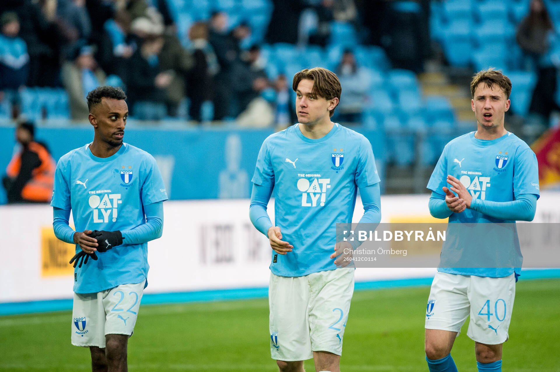 Malmö FFs Taha Ali, Oscar Sjöstrand och Kenan Busuladzic