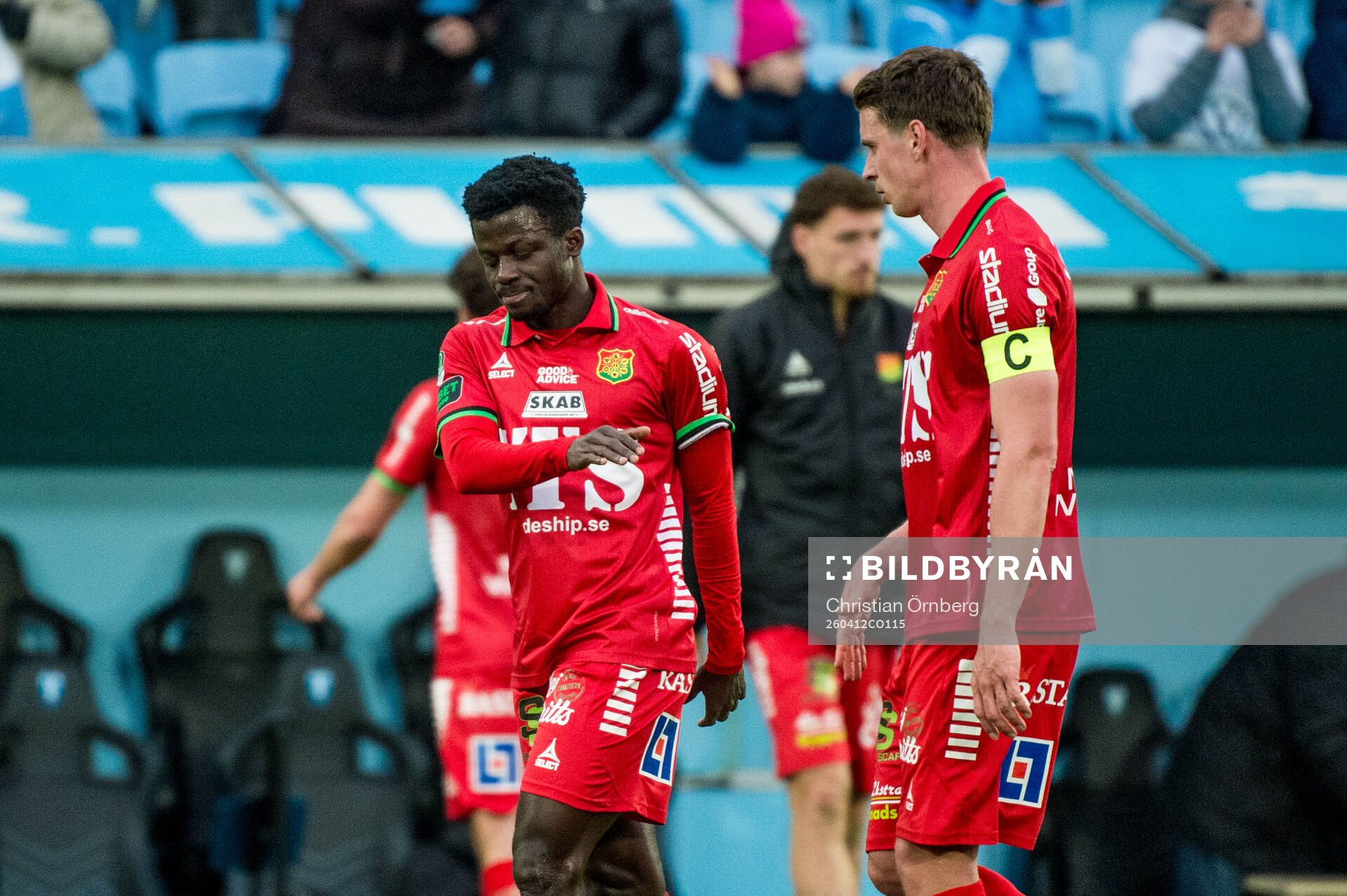 GAISs Shalom Ekong och Oskar Ågren deppar