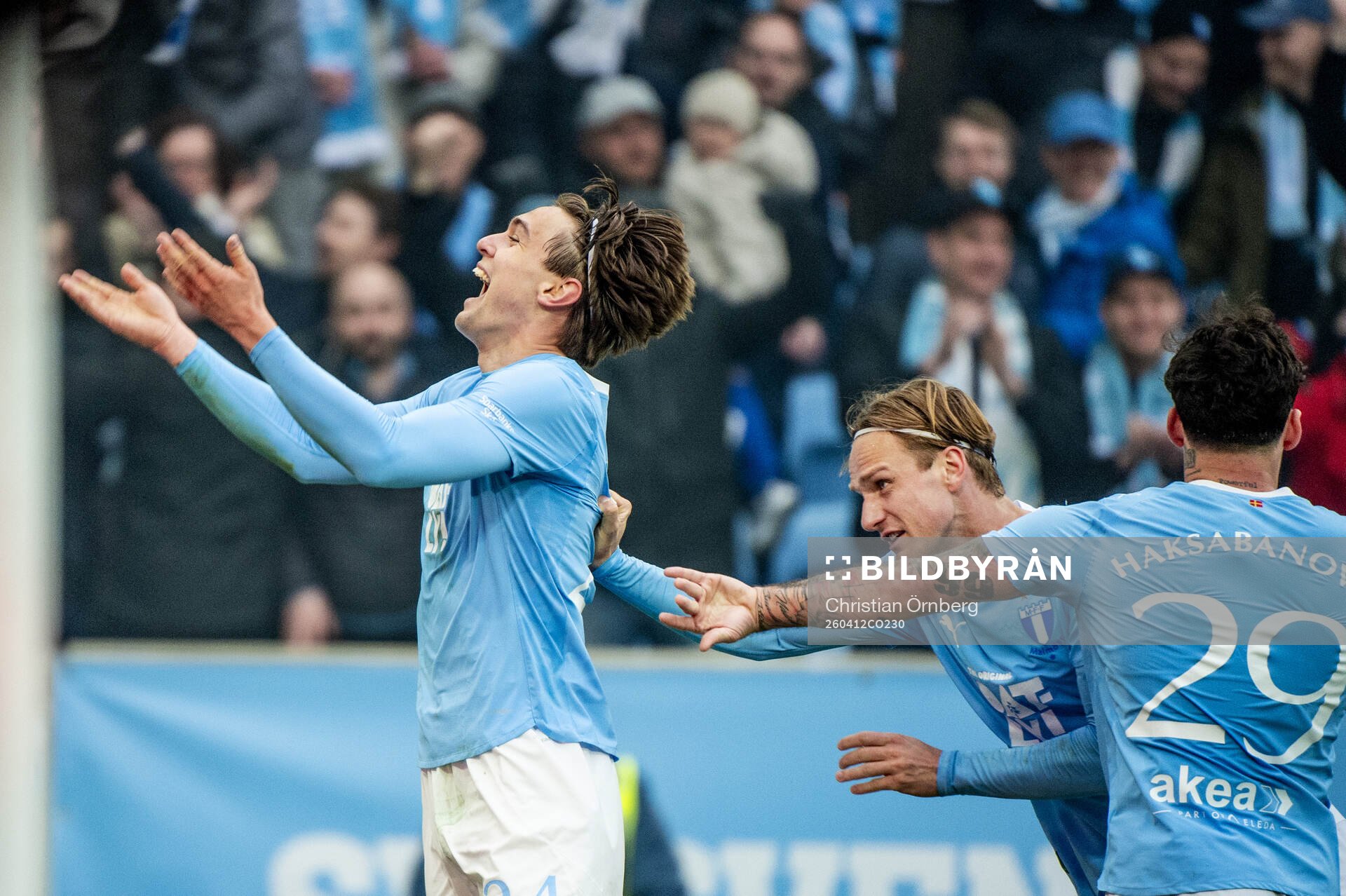 Malmö FFs Oscar Sjöstrand jublar
