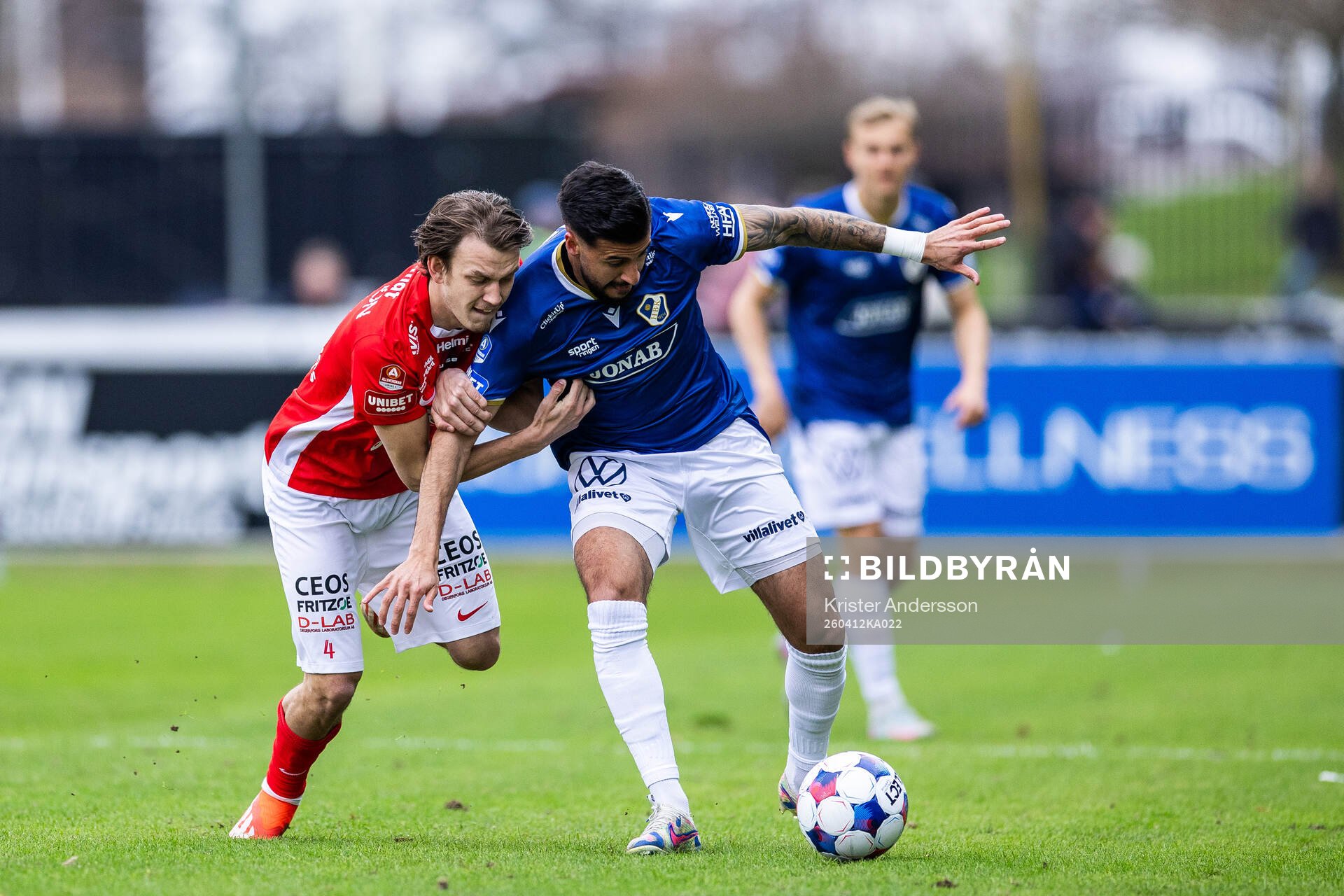 Degerfors Kazper Karlsson och Halmstads Rami Kaib