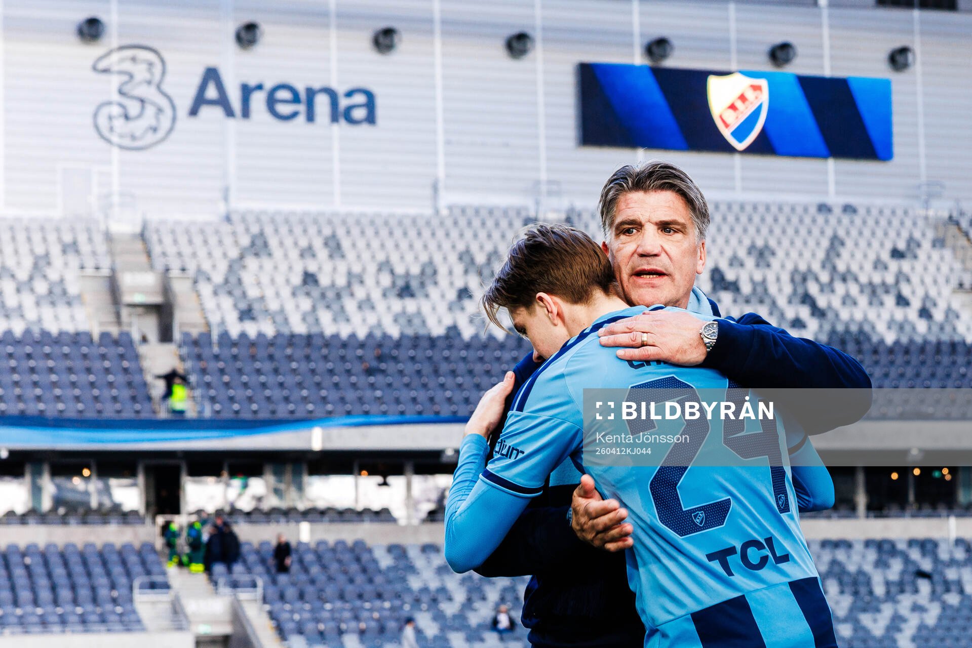 Djurgårdens sportchef Bosse Andersson och Max Larsson