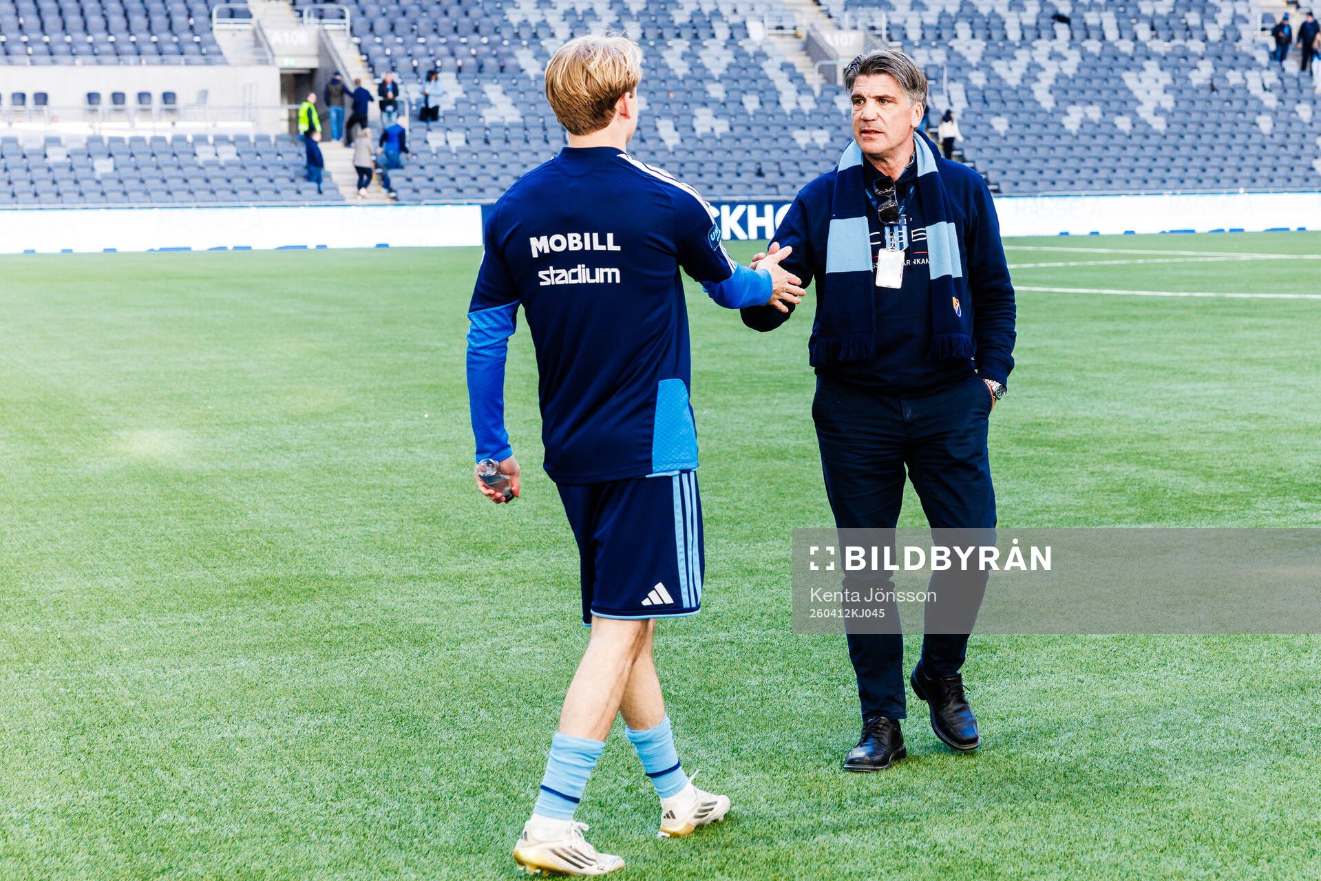 Djurgårdens sportchef Bosse Andersson och Oskar Fallenius