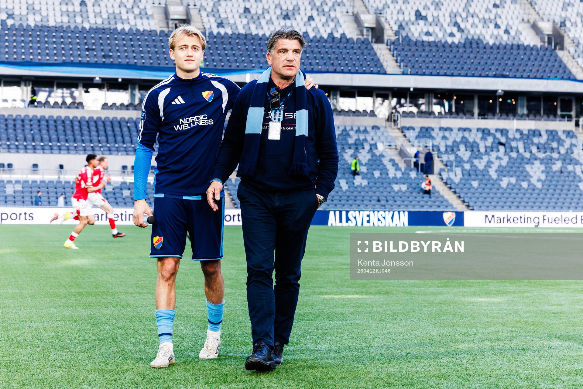Djurgårdens sportchef Bosse Andersson och Oskar Fallenius