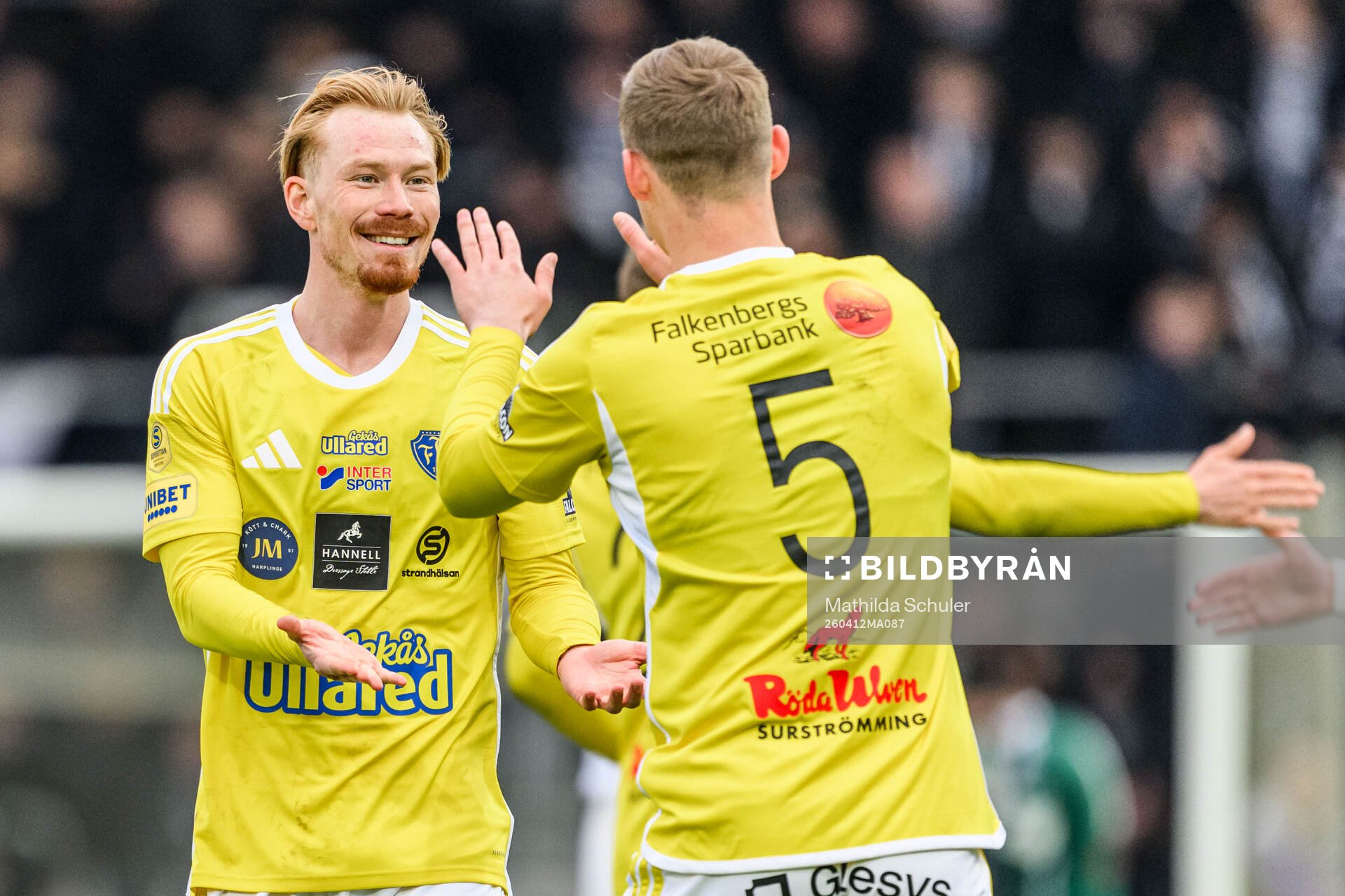 Falkenbergs Linus Borgström jublar