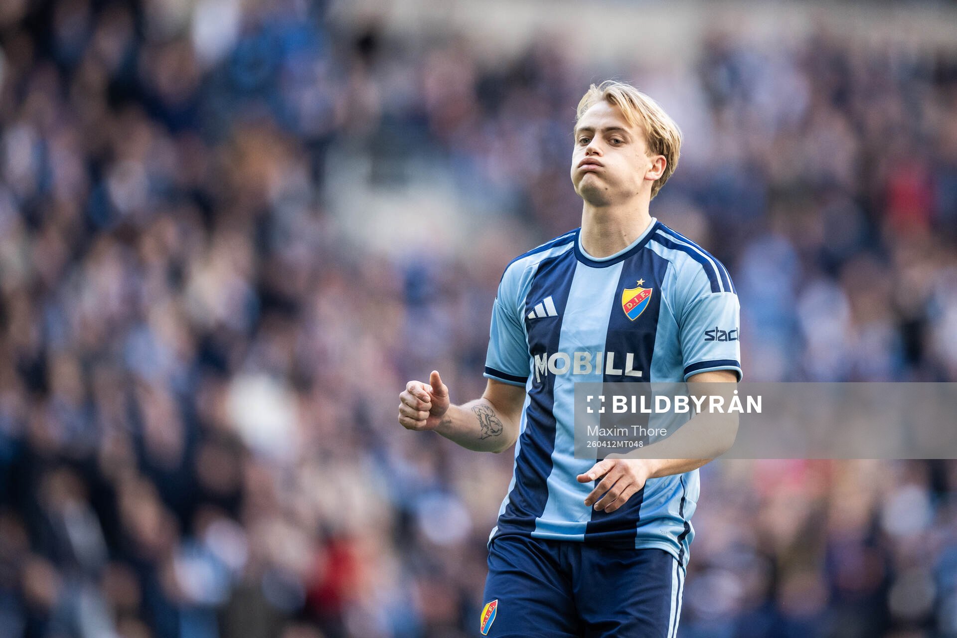 Djurgårdens Oskar Fallenius deppar