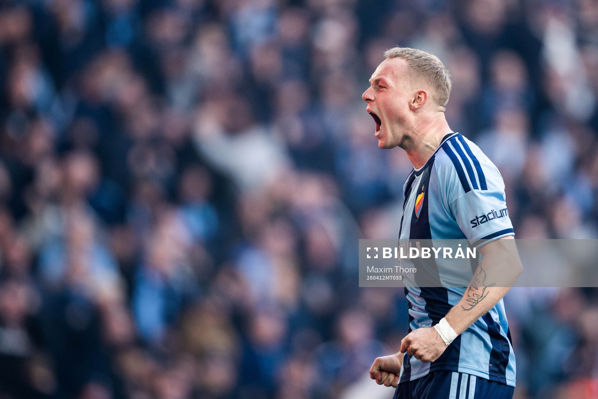 Djurgårdens Kristian Lien jublar
