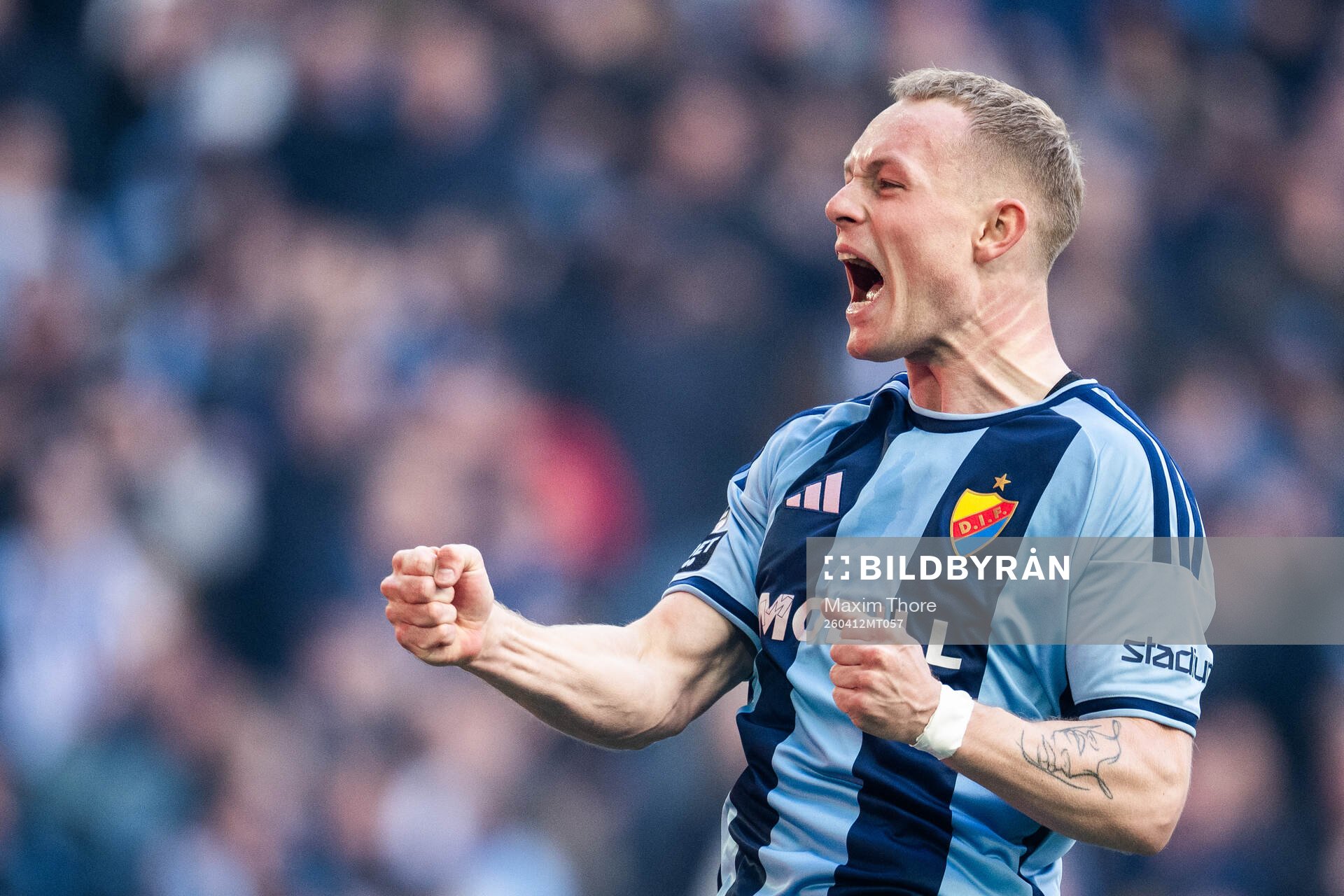 Djurgårdens Kristian Lien jublar